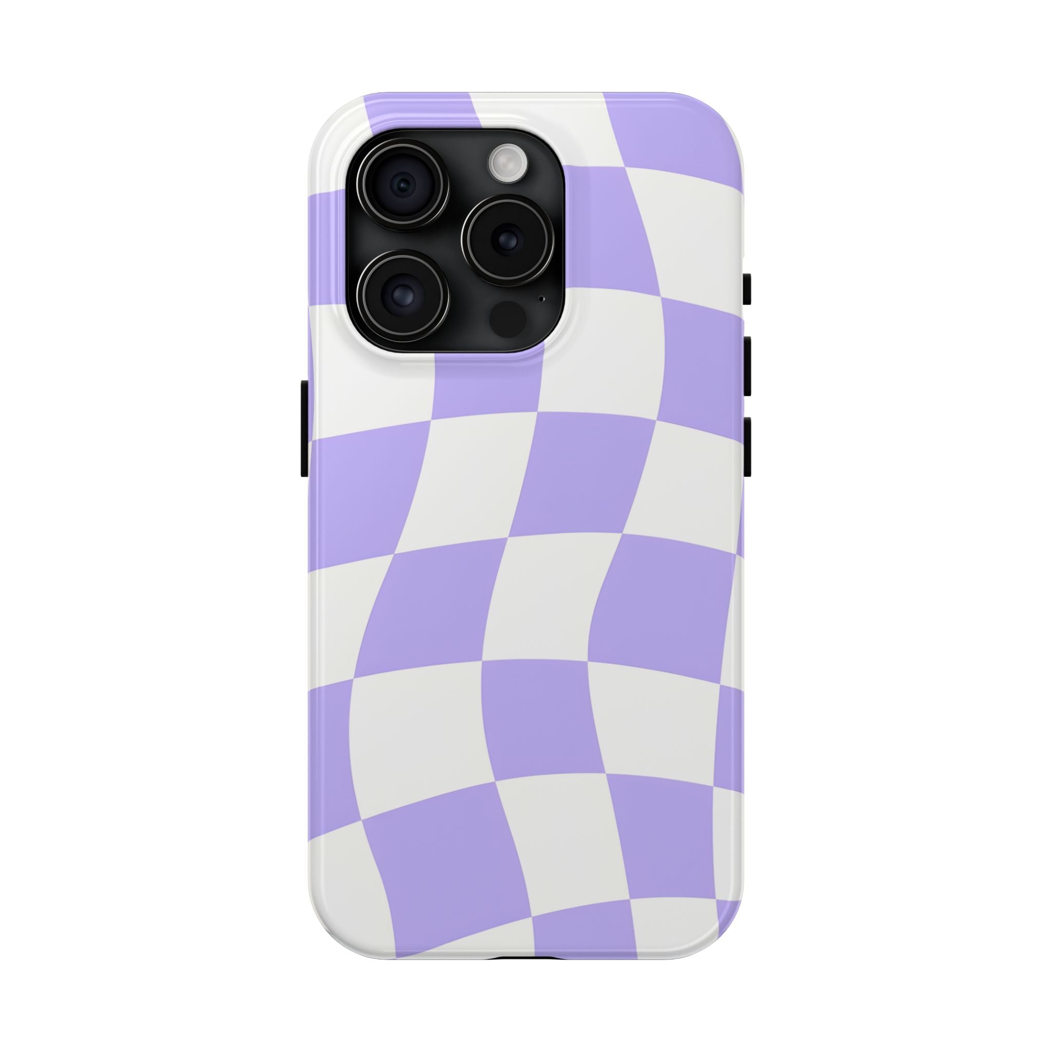 Purple Checkered Tough Phone Case for iPhone and Samsung Galaxy Series