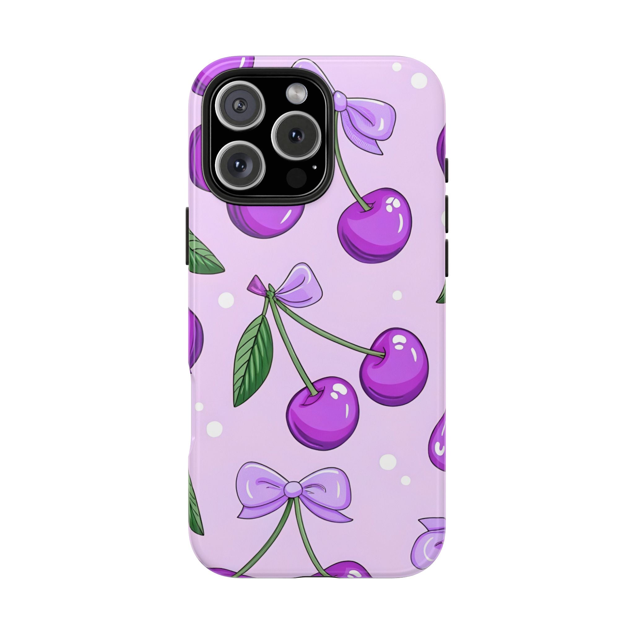 Purple Cherry Phone Case for iPhone and Samsung Galaxy Series