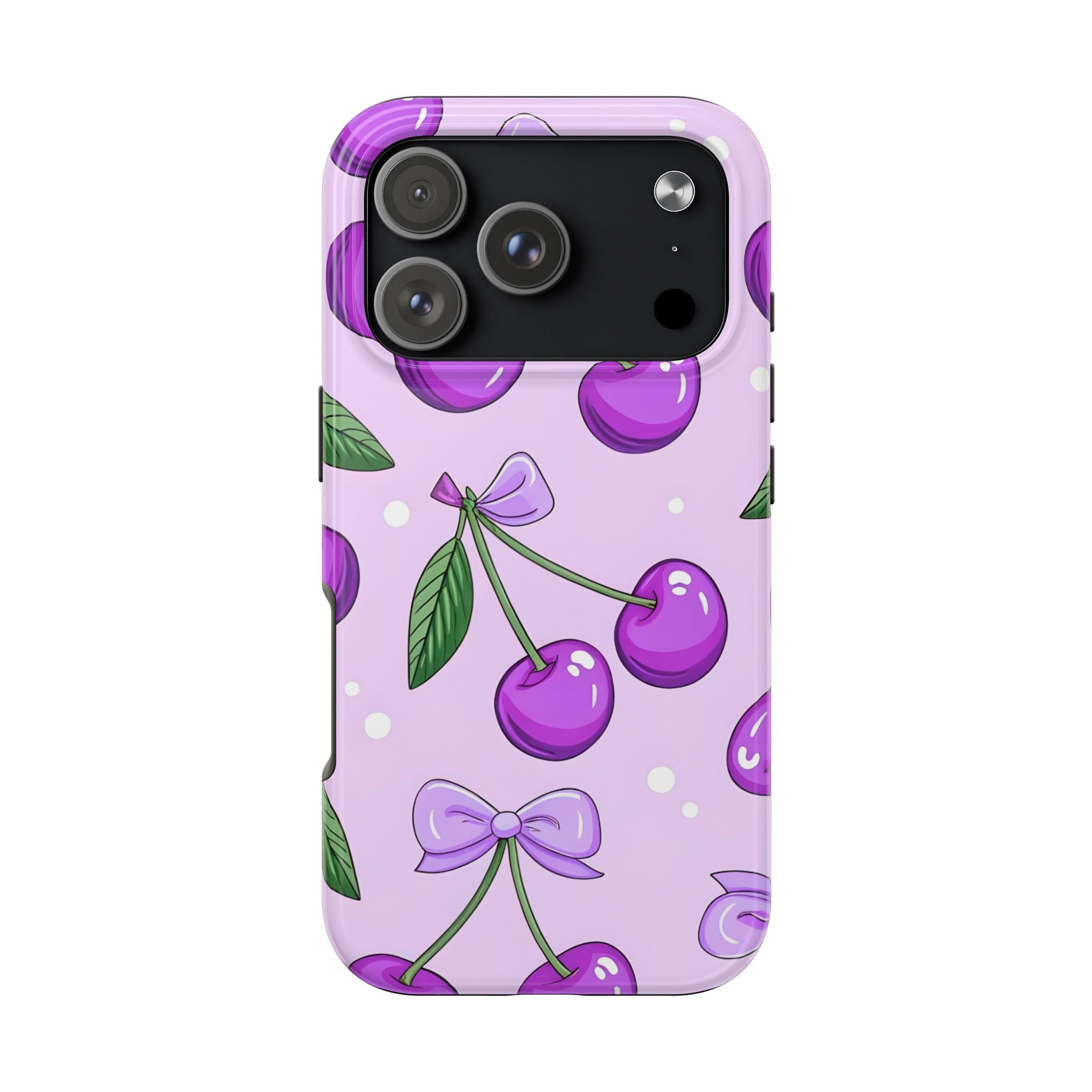 Purple Cherry Phone Case for iPhone and Samsung Galaxy Series
