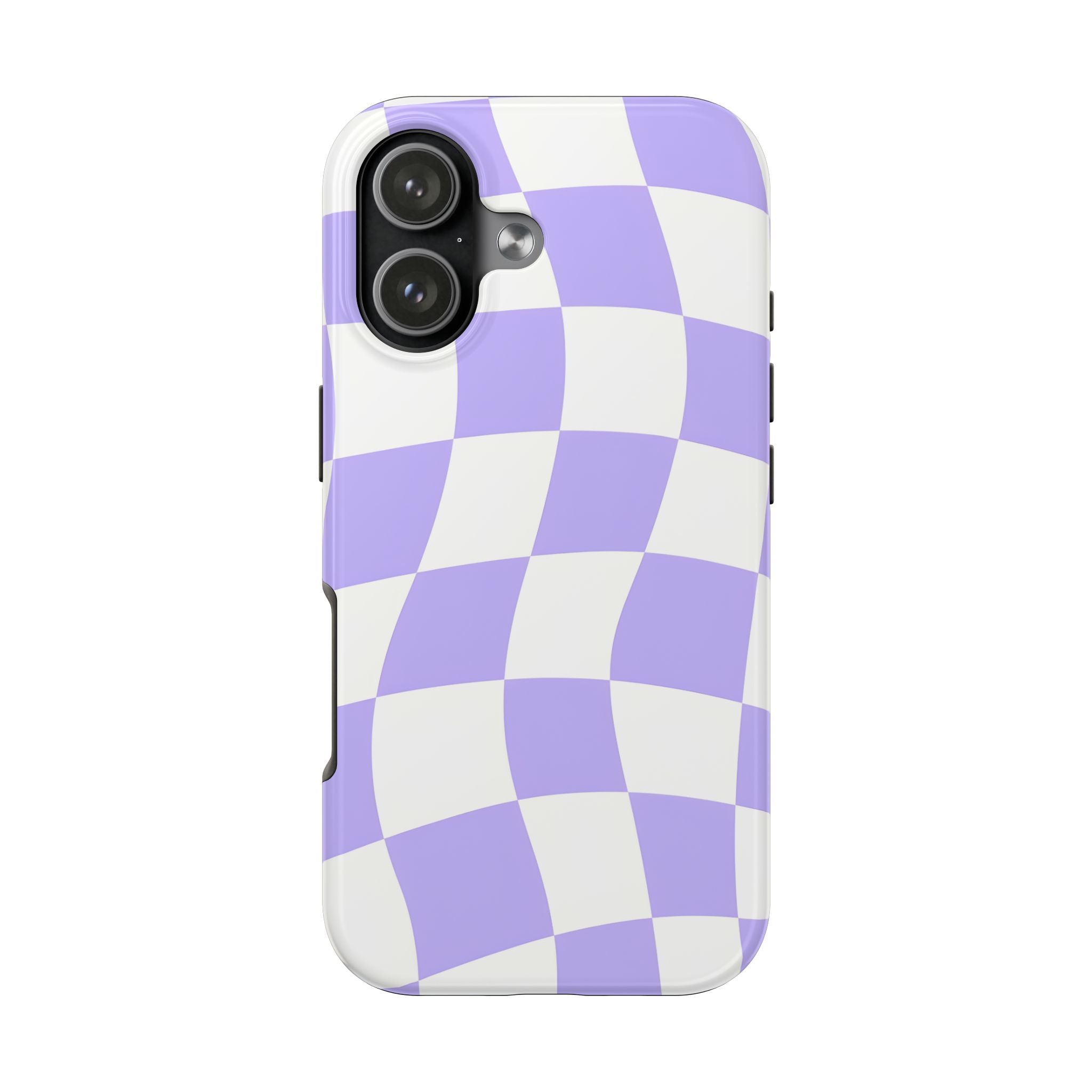 Purple Checkered Tough Phone Case for iPhone and Samsung Galaxy Series