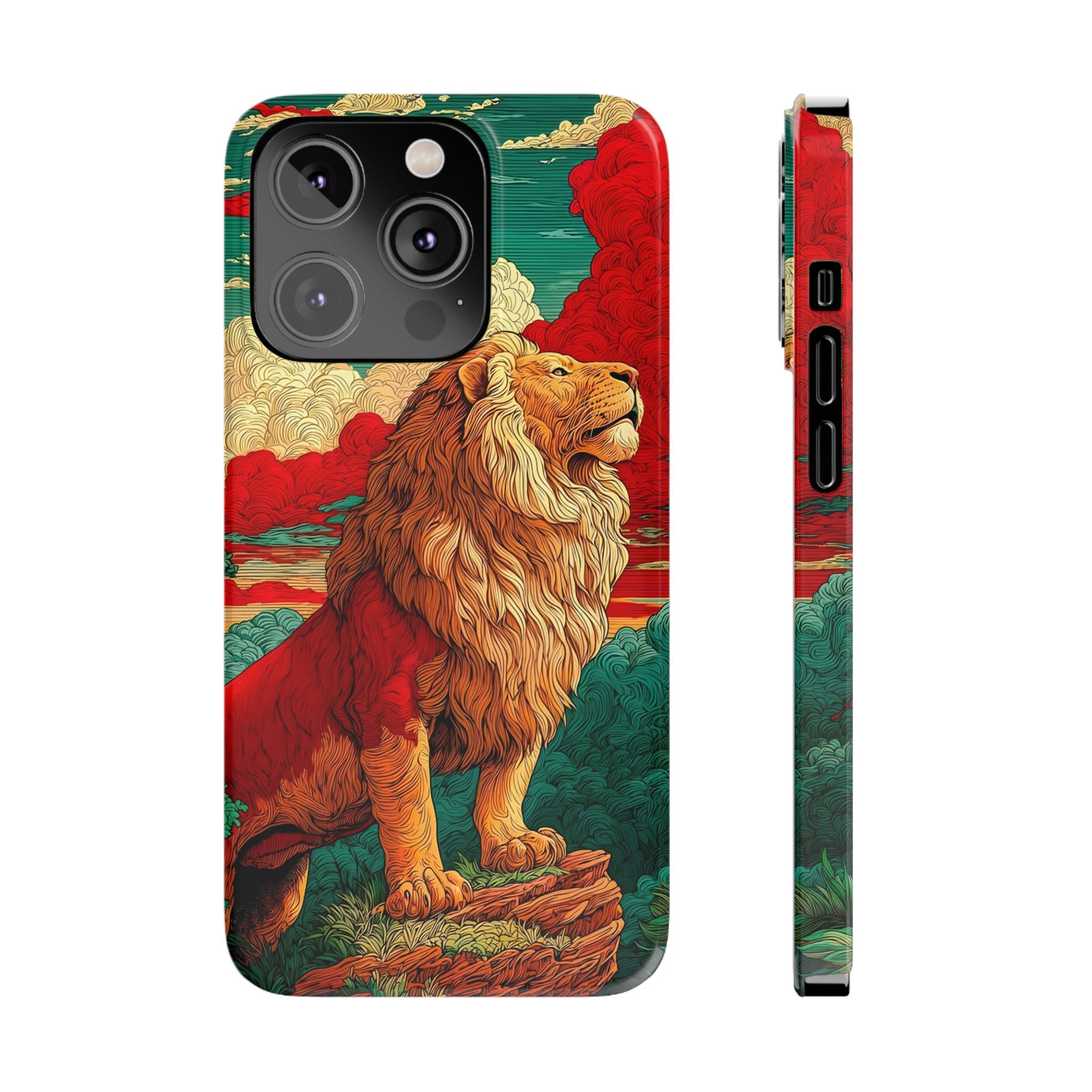 Lion Animal Motif Phone Case for iPhone