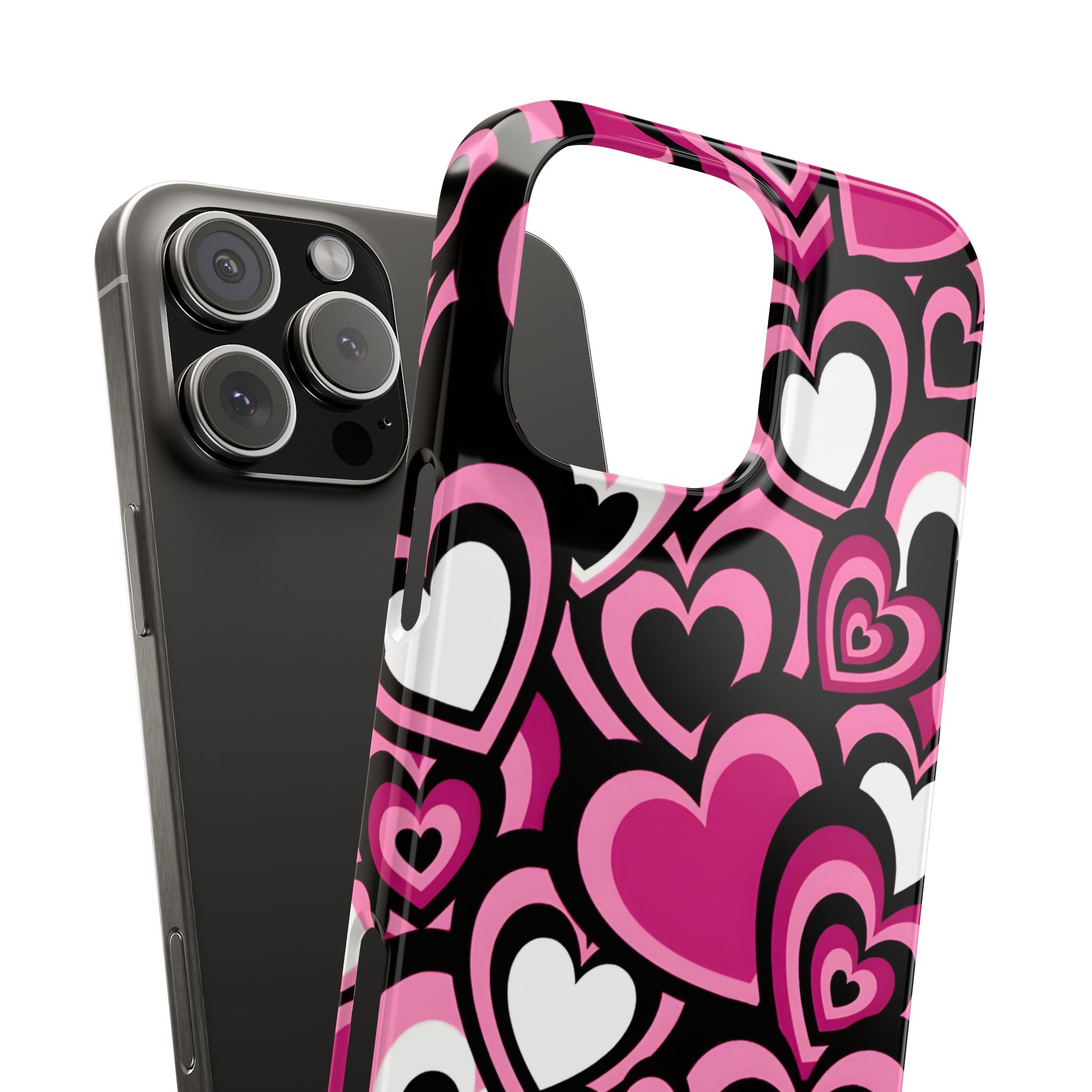Heart Pattern Slim Phone Case for iPhone