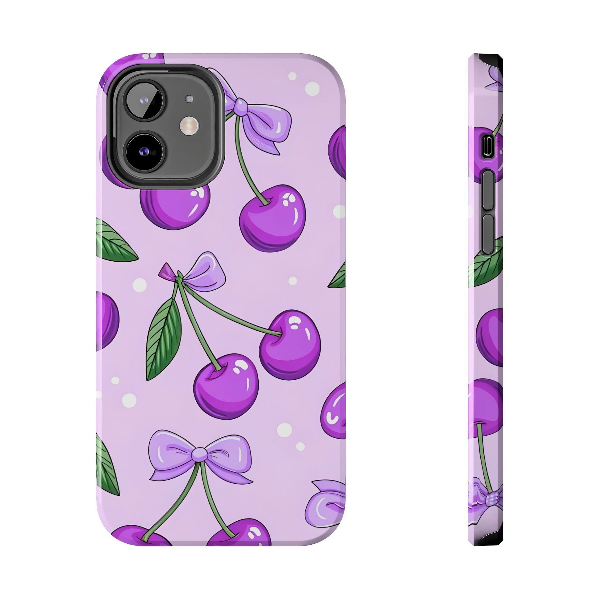 Purple Cherry Phone Case for iPhone and Samsung Galaxy Series
