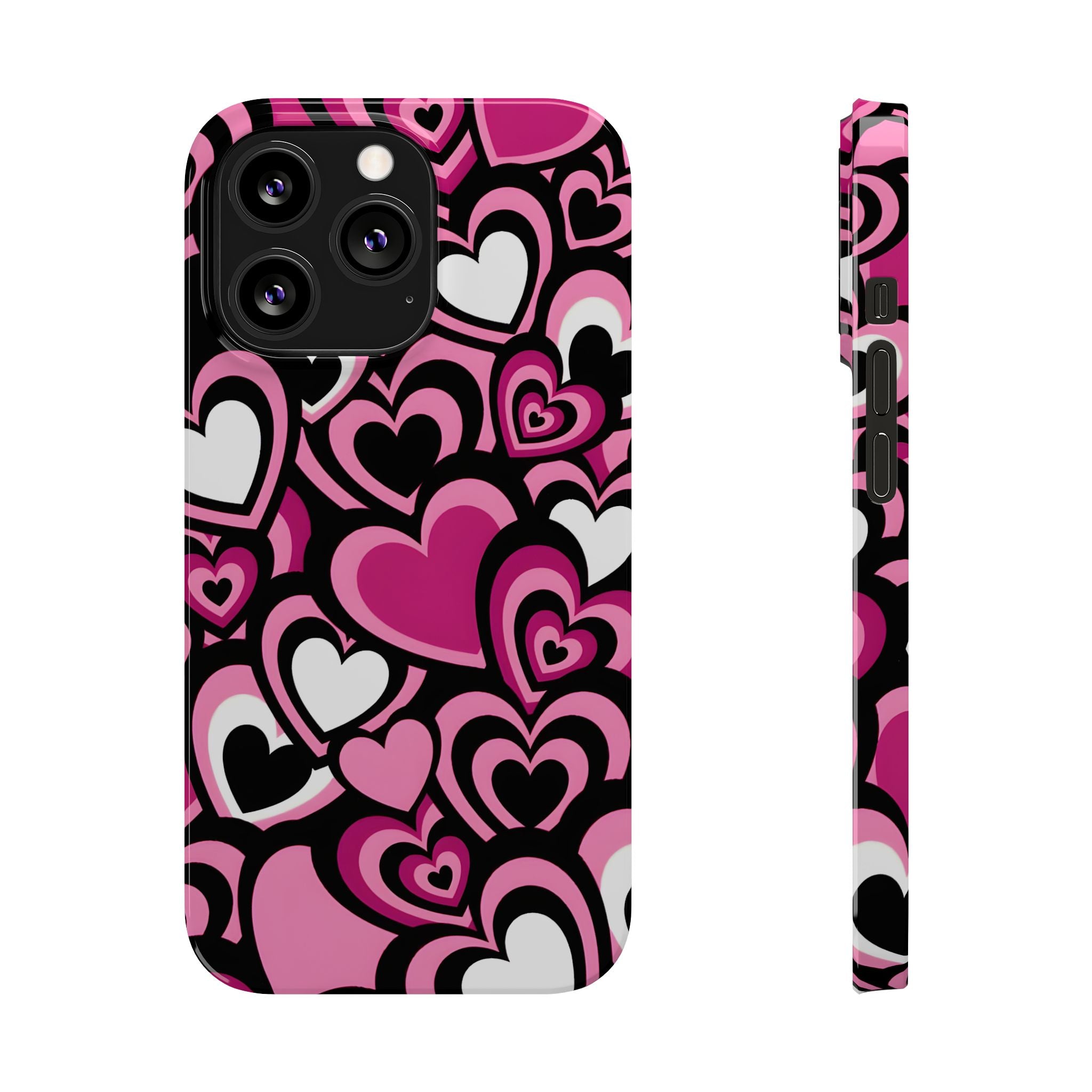 Heart Pattern Slim Phone Case for iPhone
