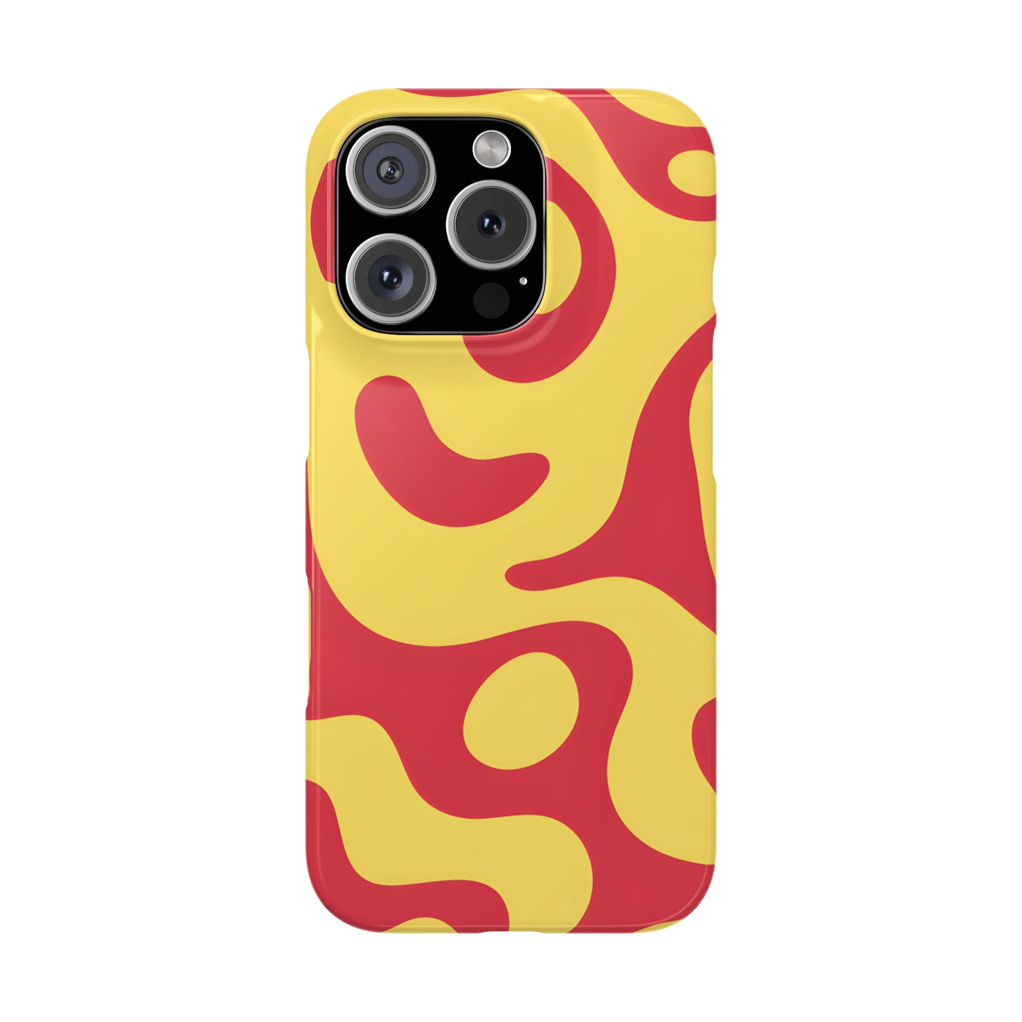 Orange Wavy Pattern Slim Phone Case for iPhone and Samsung Galaxy Series