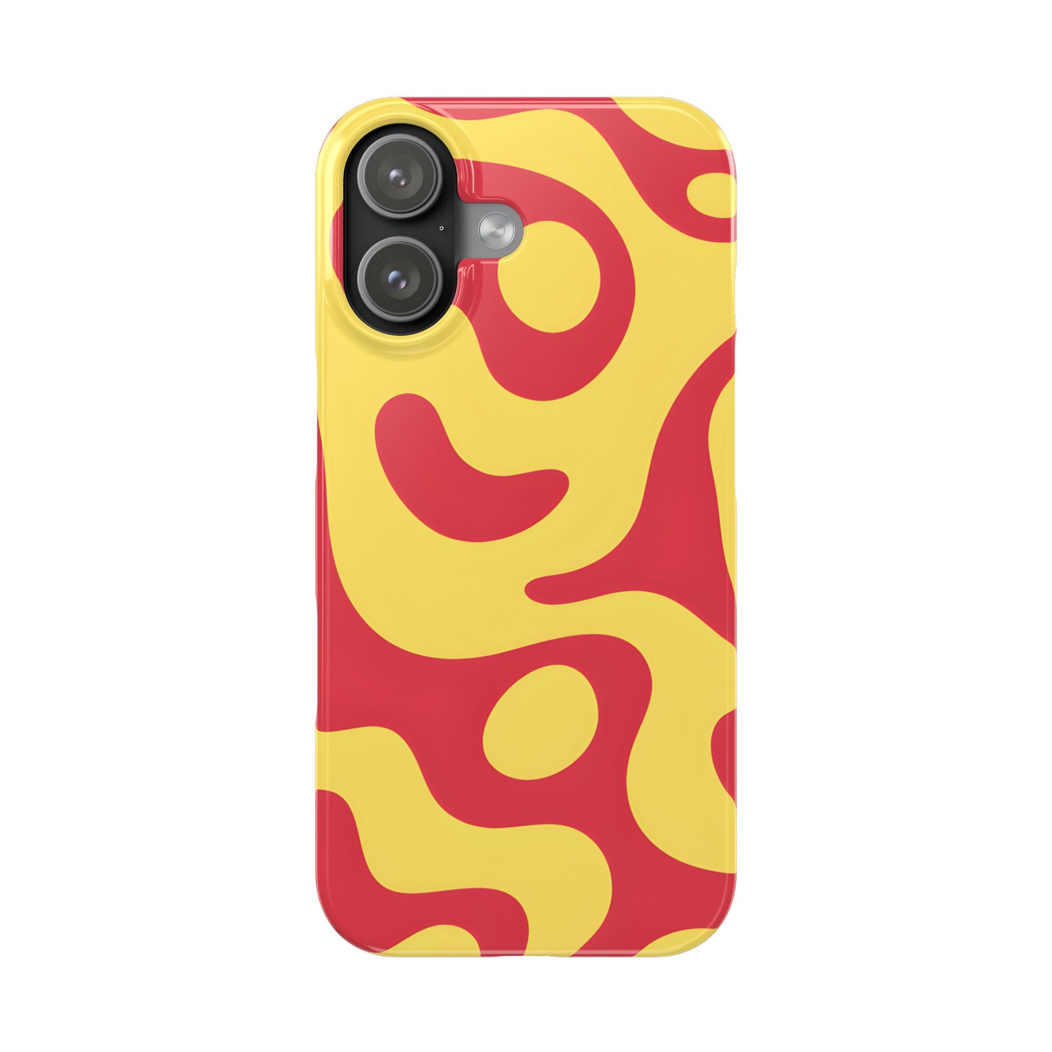 Orange Wavy Pattern Slim Phone Case for iPhone and Samsung Galaxy Series