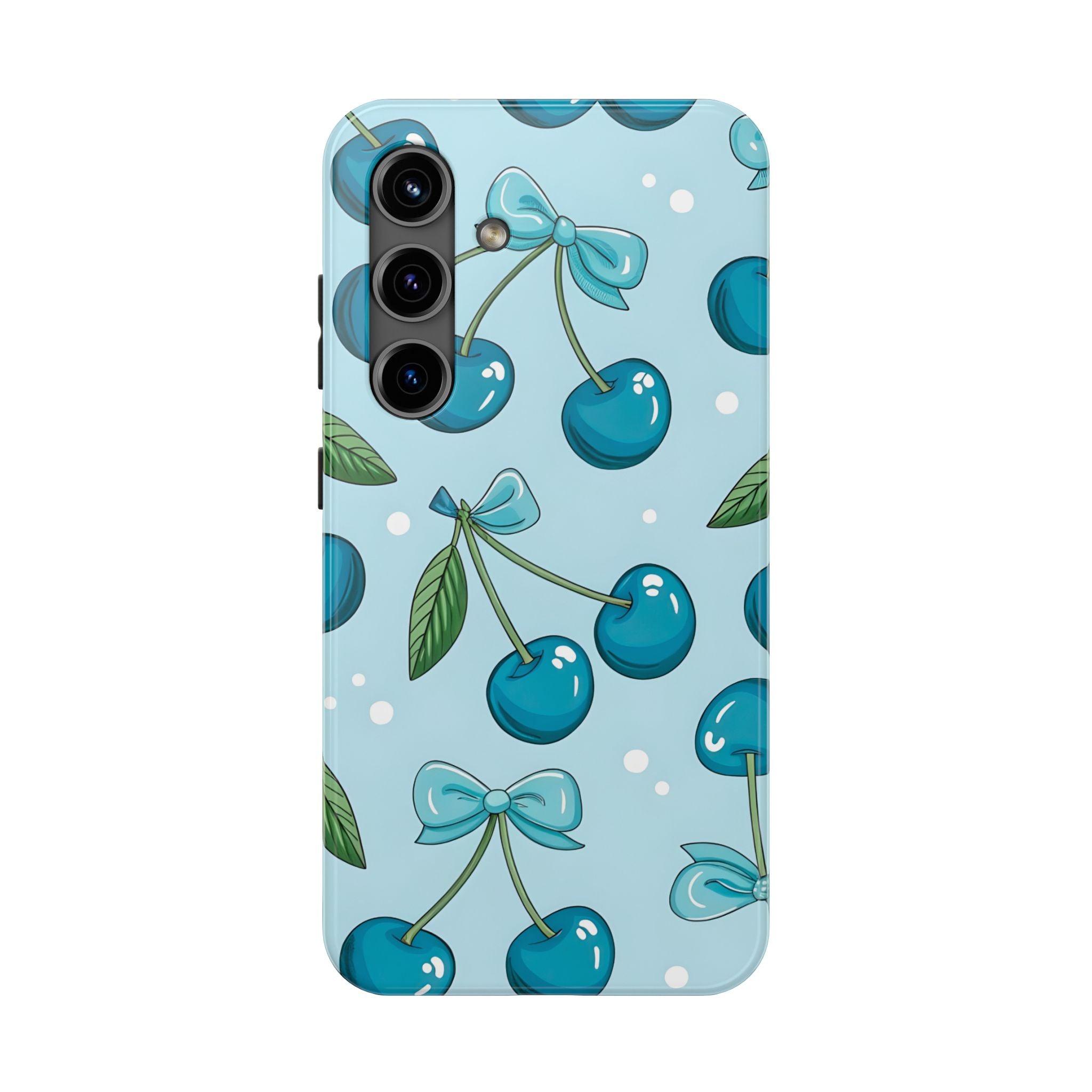 Blue Cherry Phone Case for iPhone and Samsung Galaxy Series