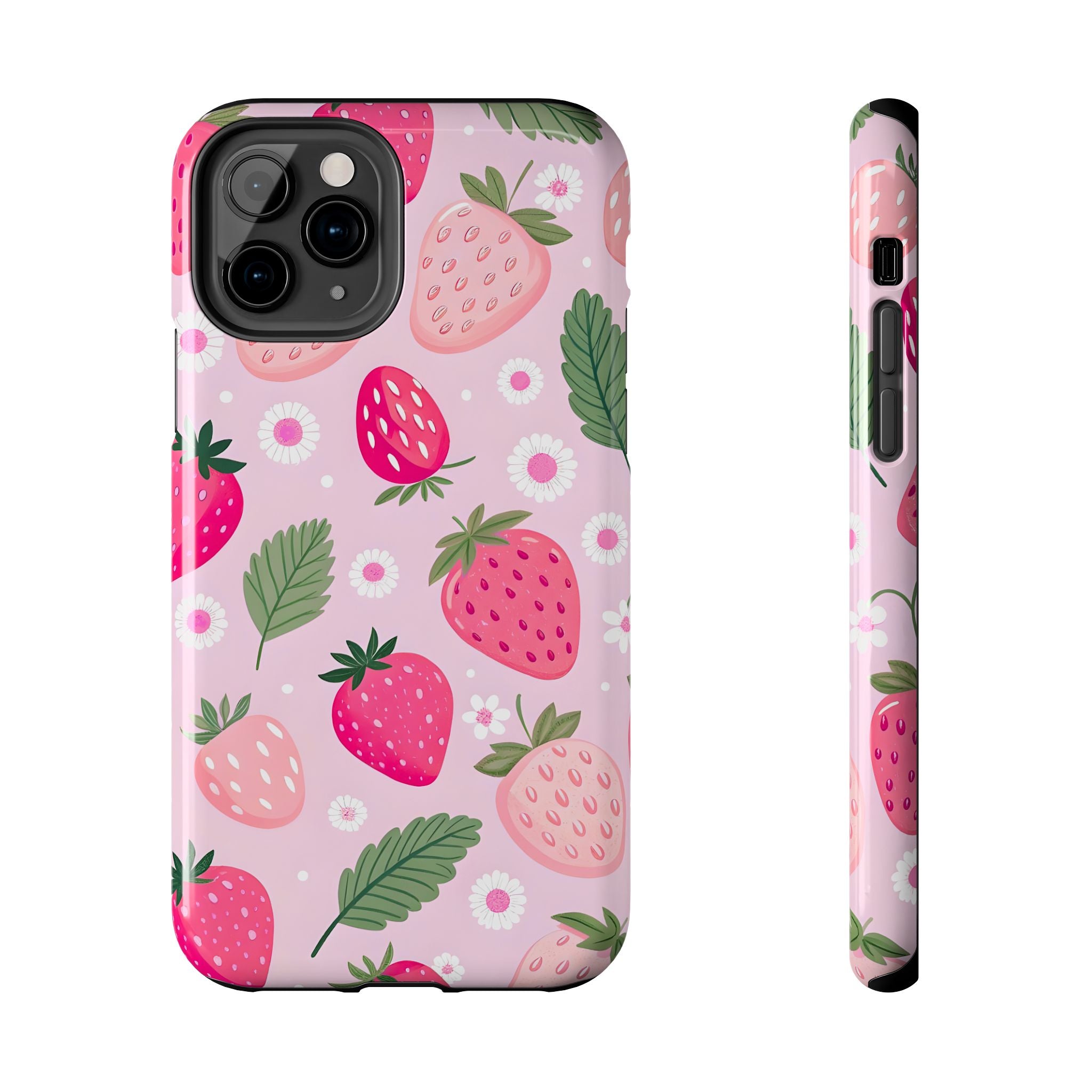 Pink Strawberry Phone Case for iPhone and Samsung Galaxy Series