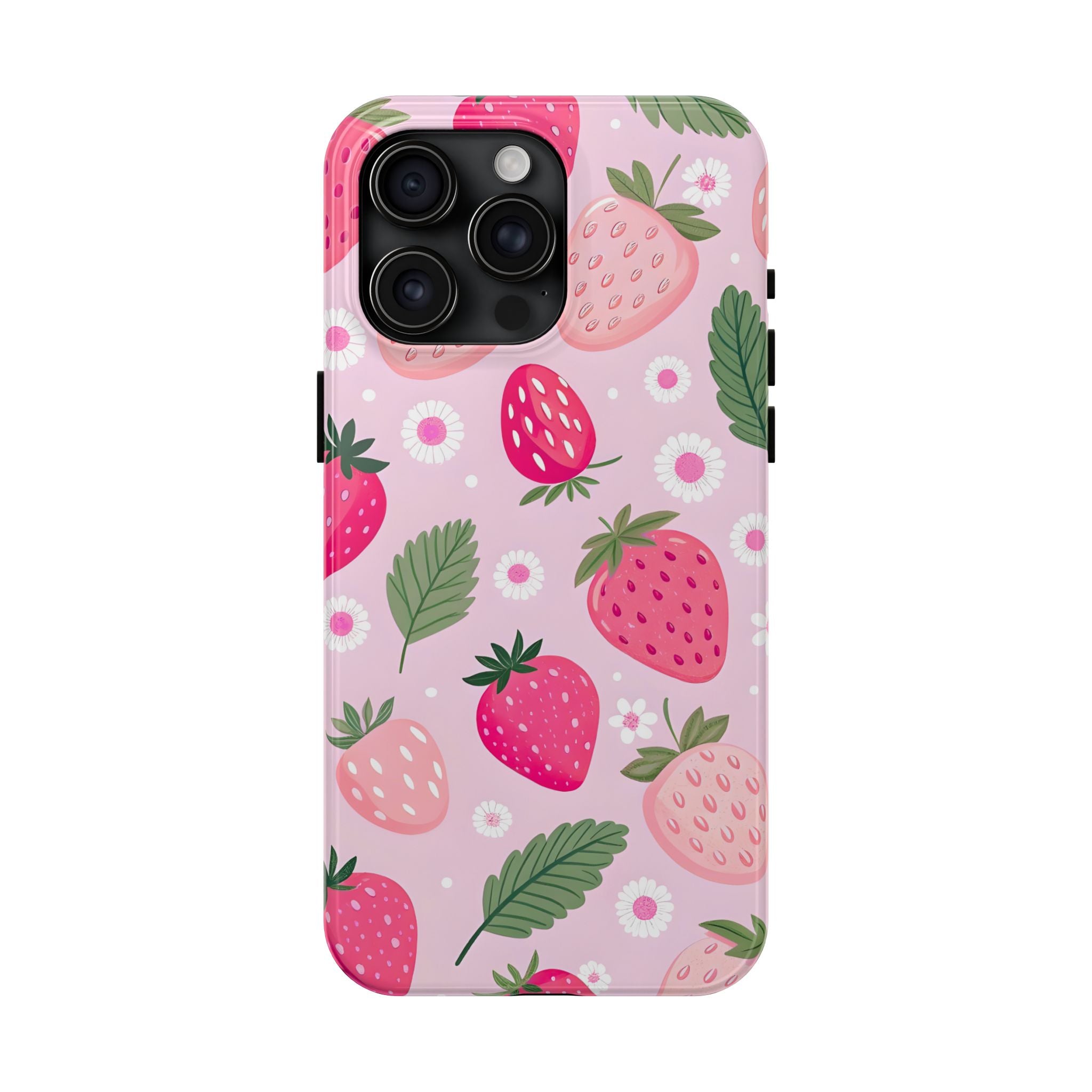 Pink Strawberry Phone Case for iPhone and Samsung Galaxy Series