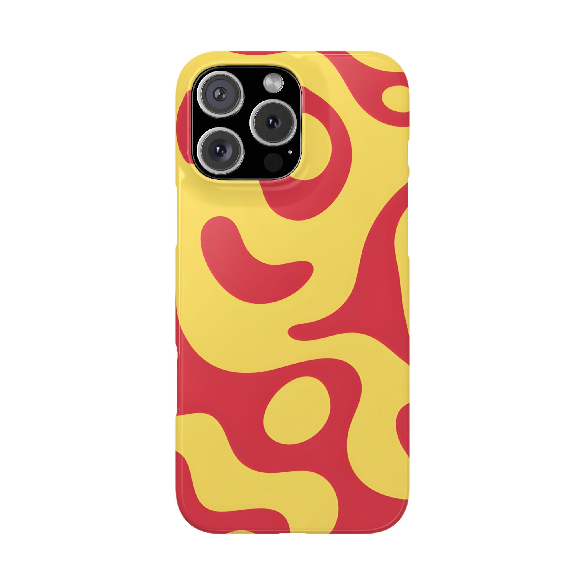 Orange Wavy Pattern Slim Phone Case for iPhone and Samsung Galaxy Series