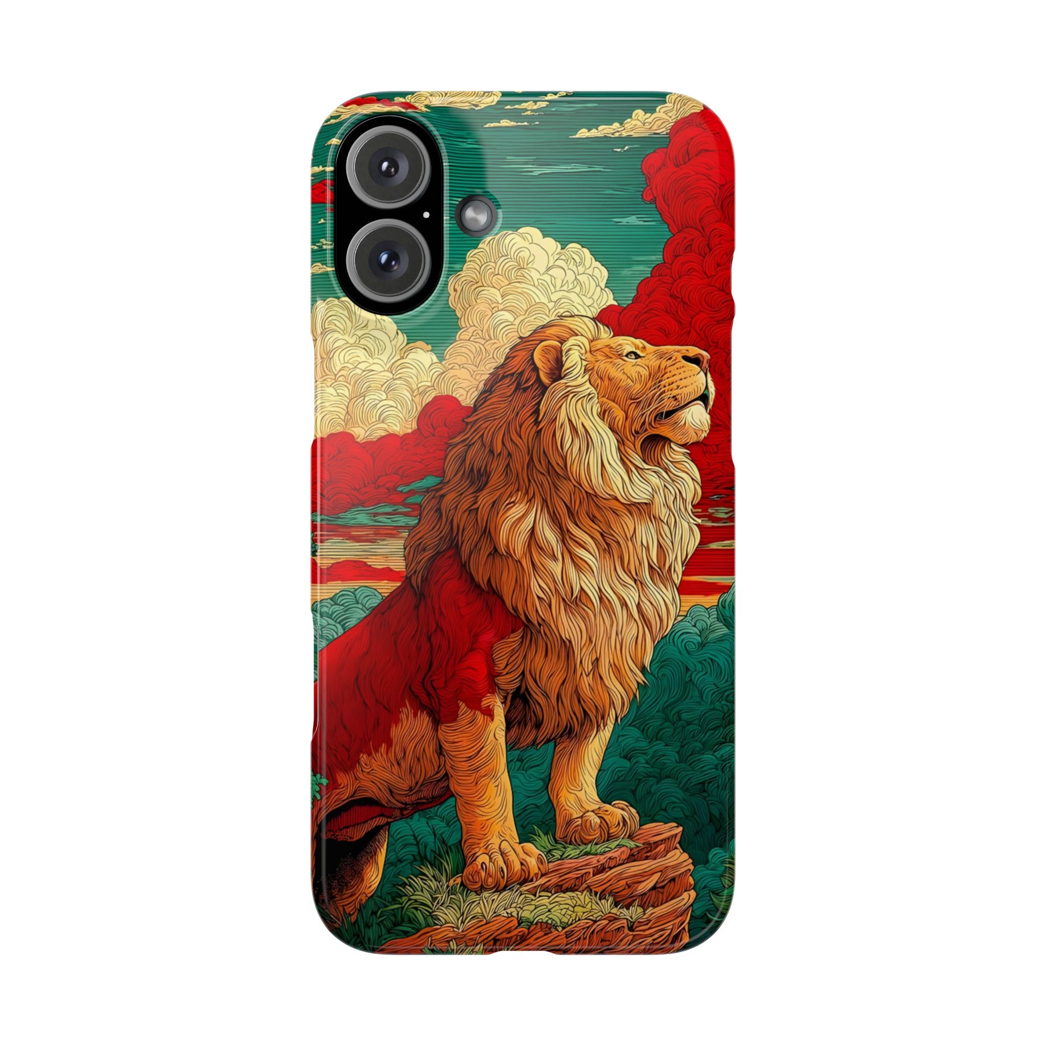 Lion Animal Motif Phone Case for iPhone