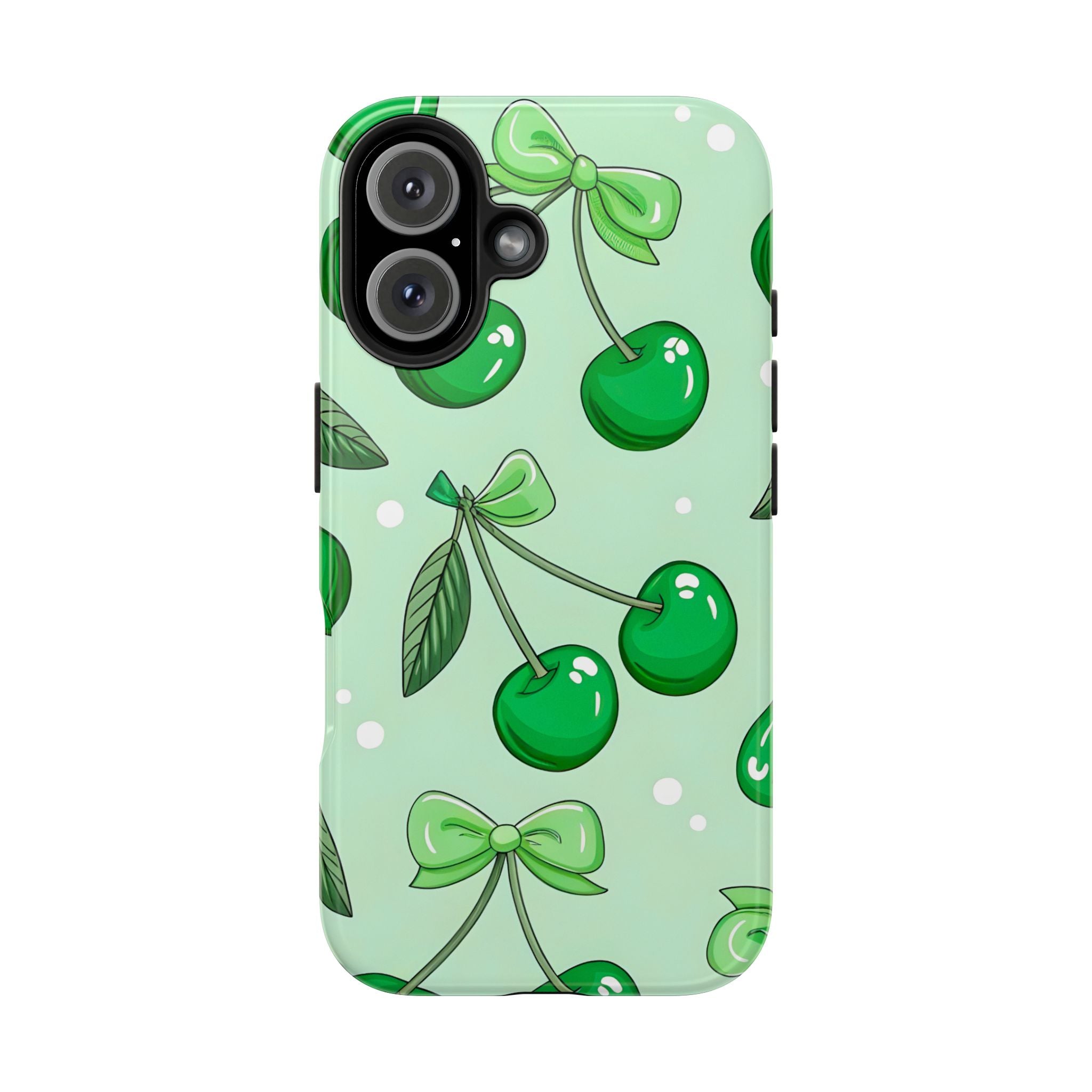 Green Cherry Phone Case for iPhone and Samsung Galaxy Series