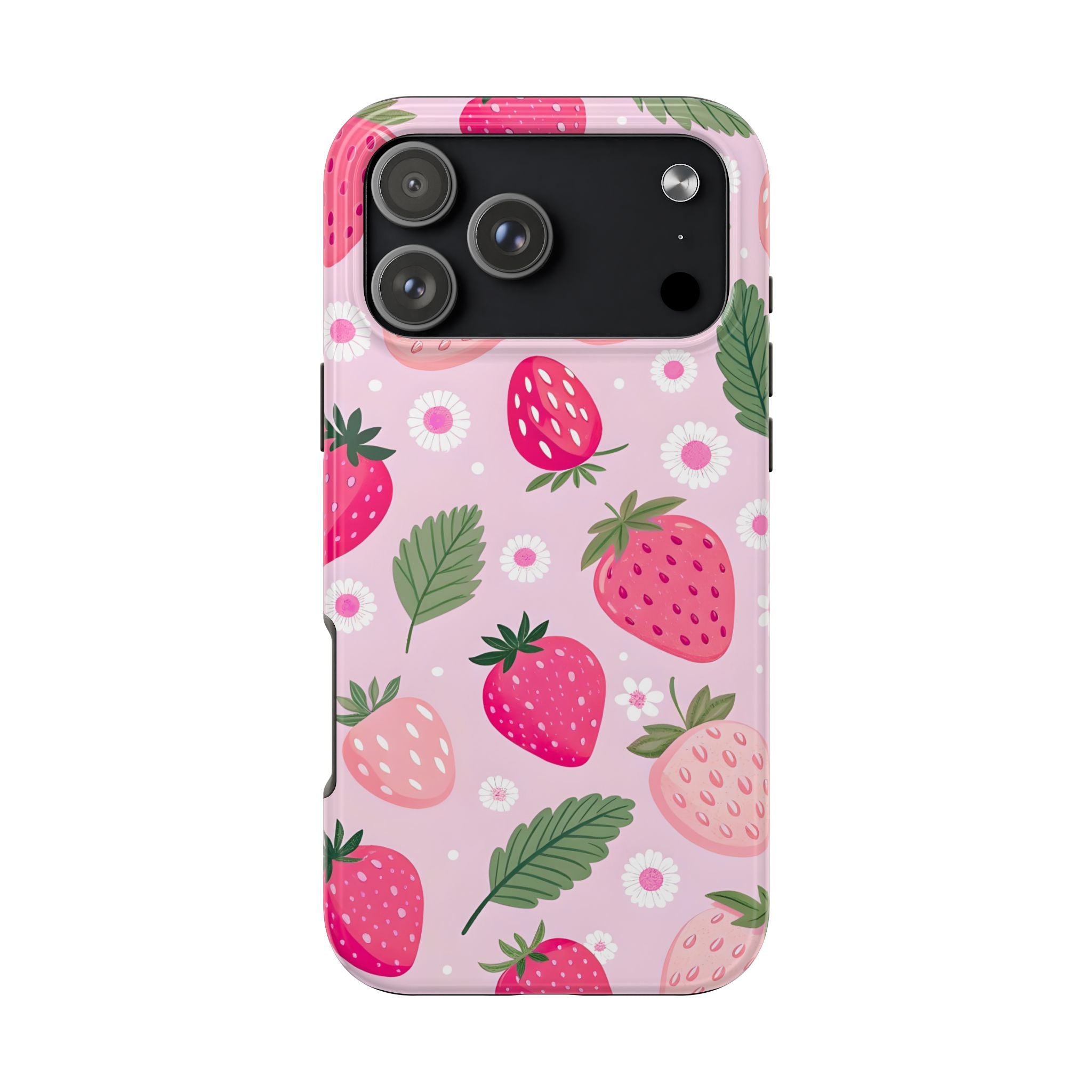 Pink Strawberry Phone Case for iPhone and Samsung Galaxy Series