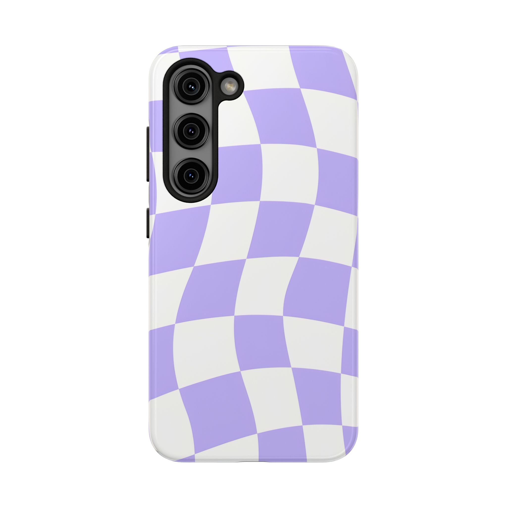 Purple Checkered Tough Phone Case for iPhone and Samsung Galaxy Series