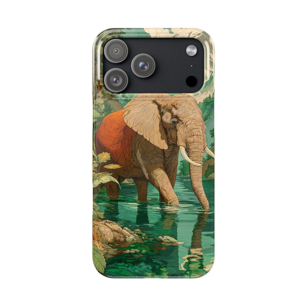 Elephant Animal Motif Slim Phone Case for iPhone