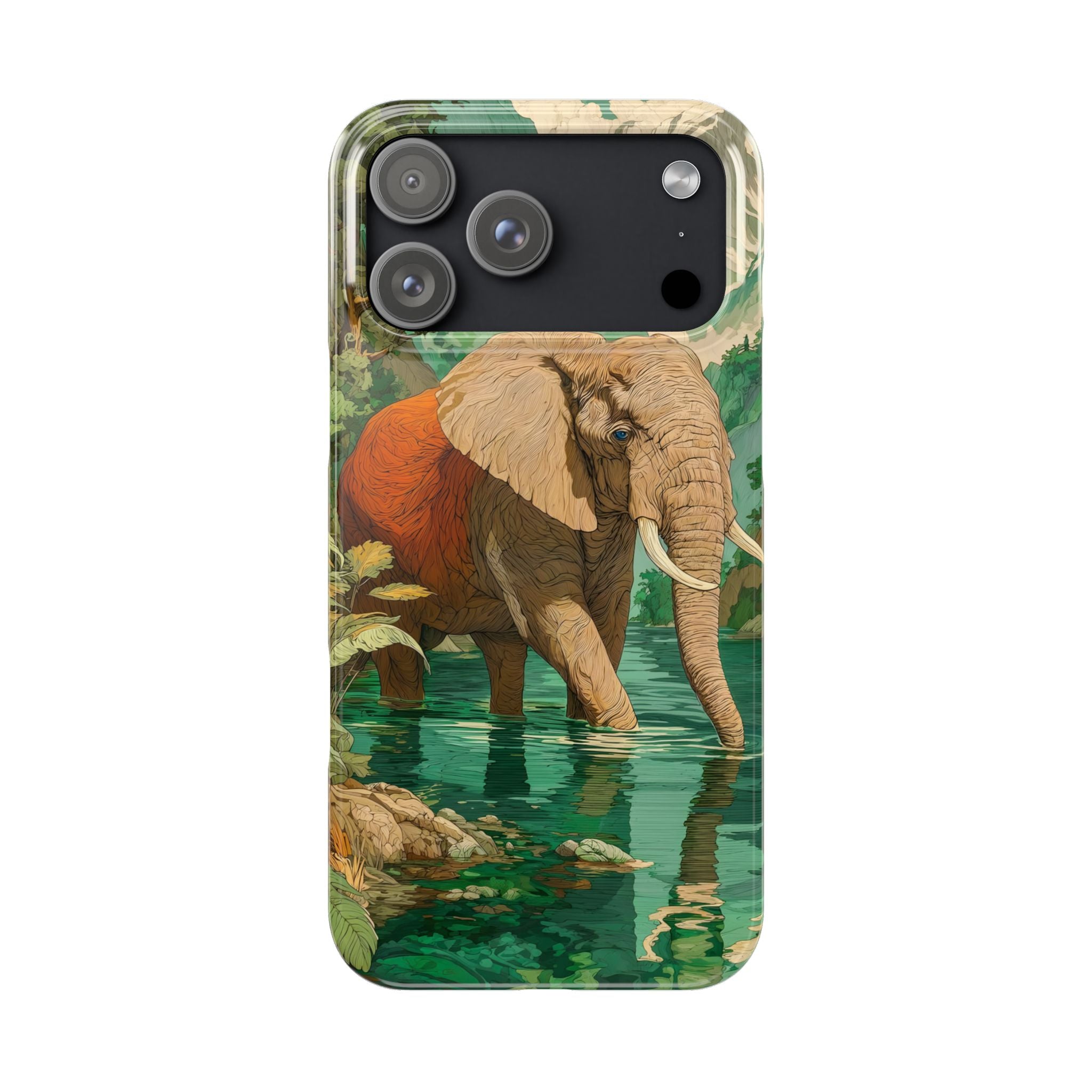 Elephant Animal Motif Slim Phone Case for iPhone