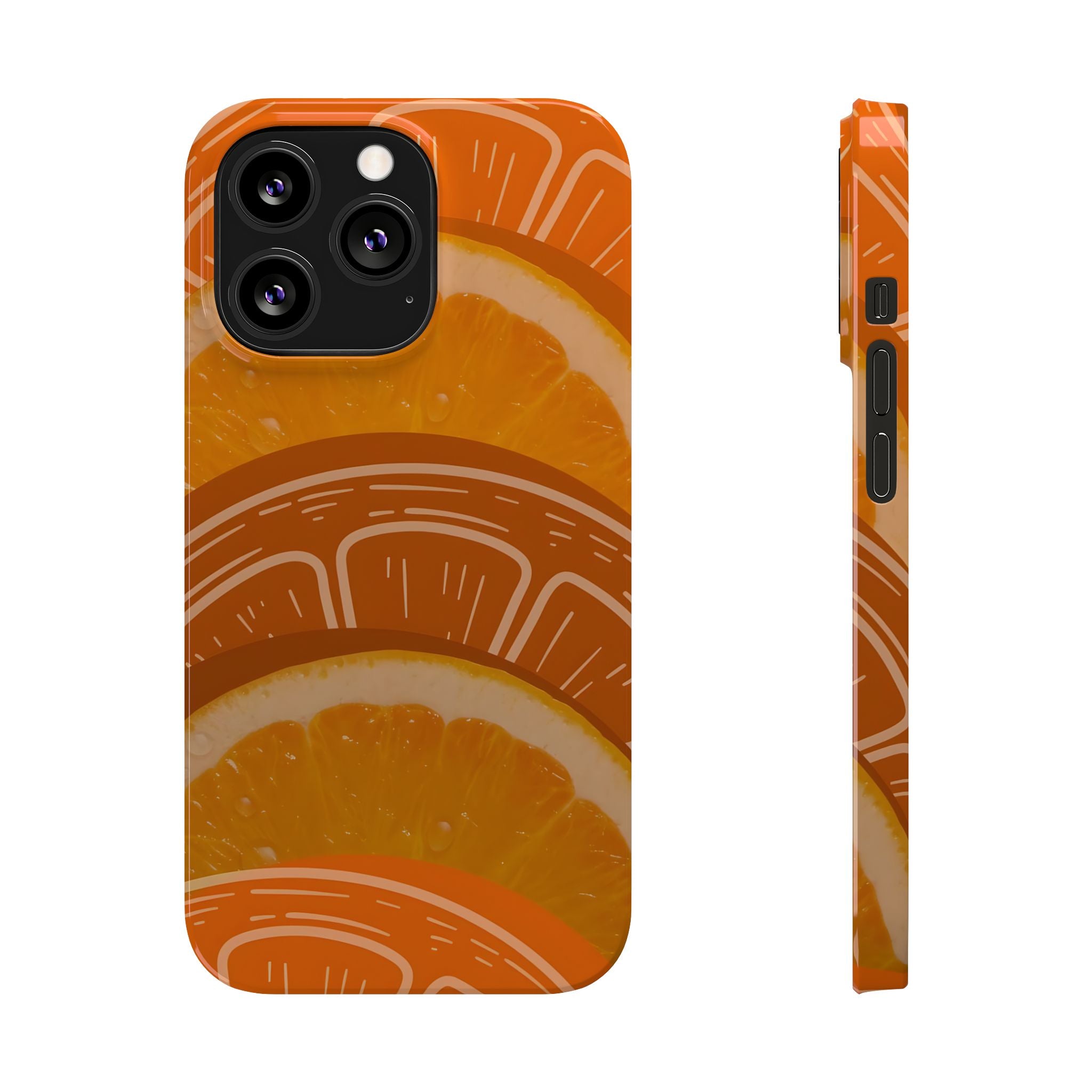 Orange Slice Pattern Slim Phone Case for iPhone