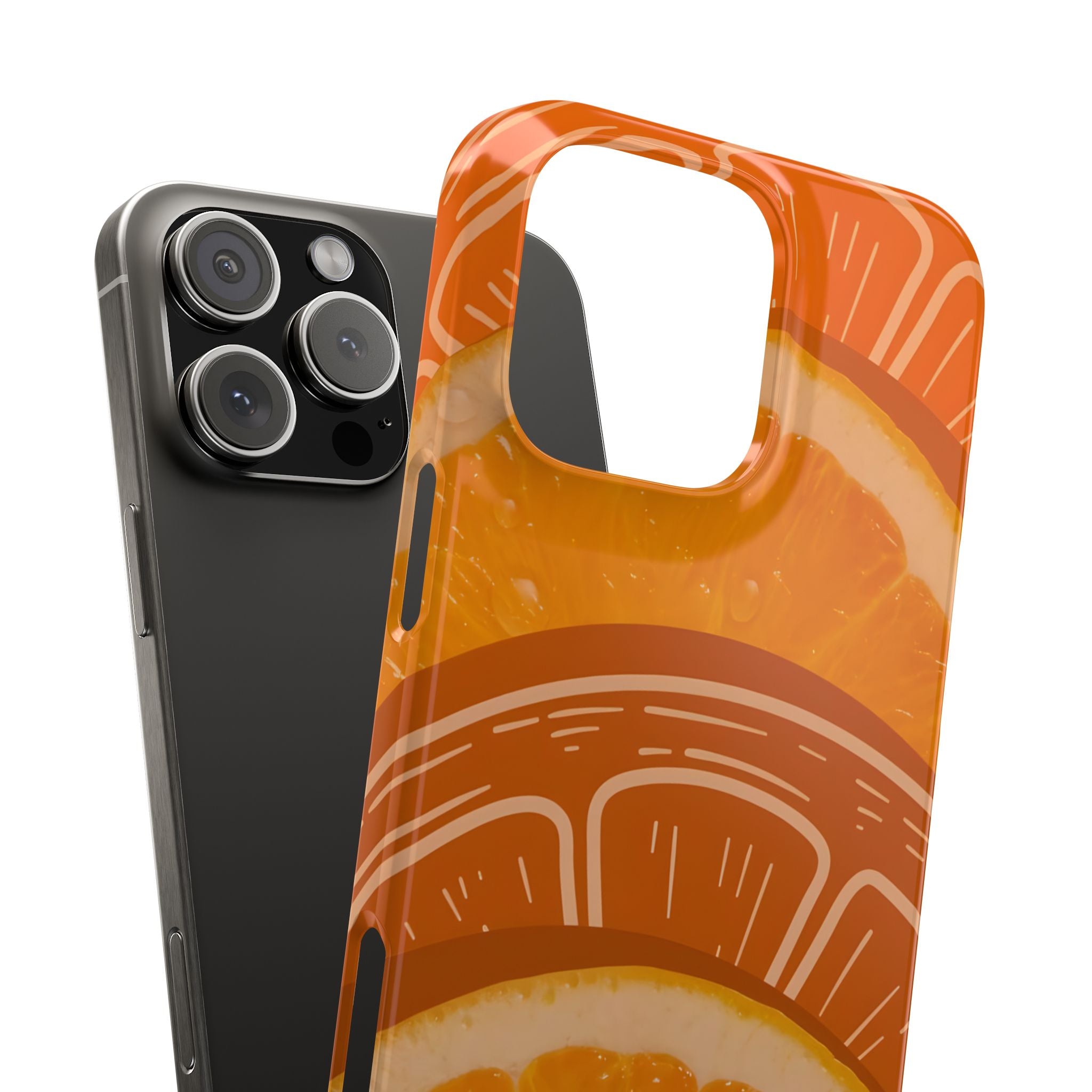 Orange Slice Pattern Slim Phone Case for iPhone