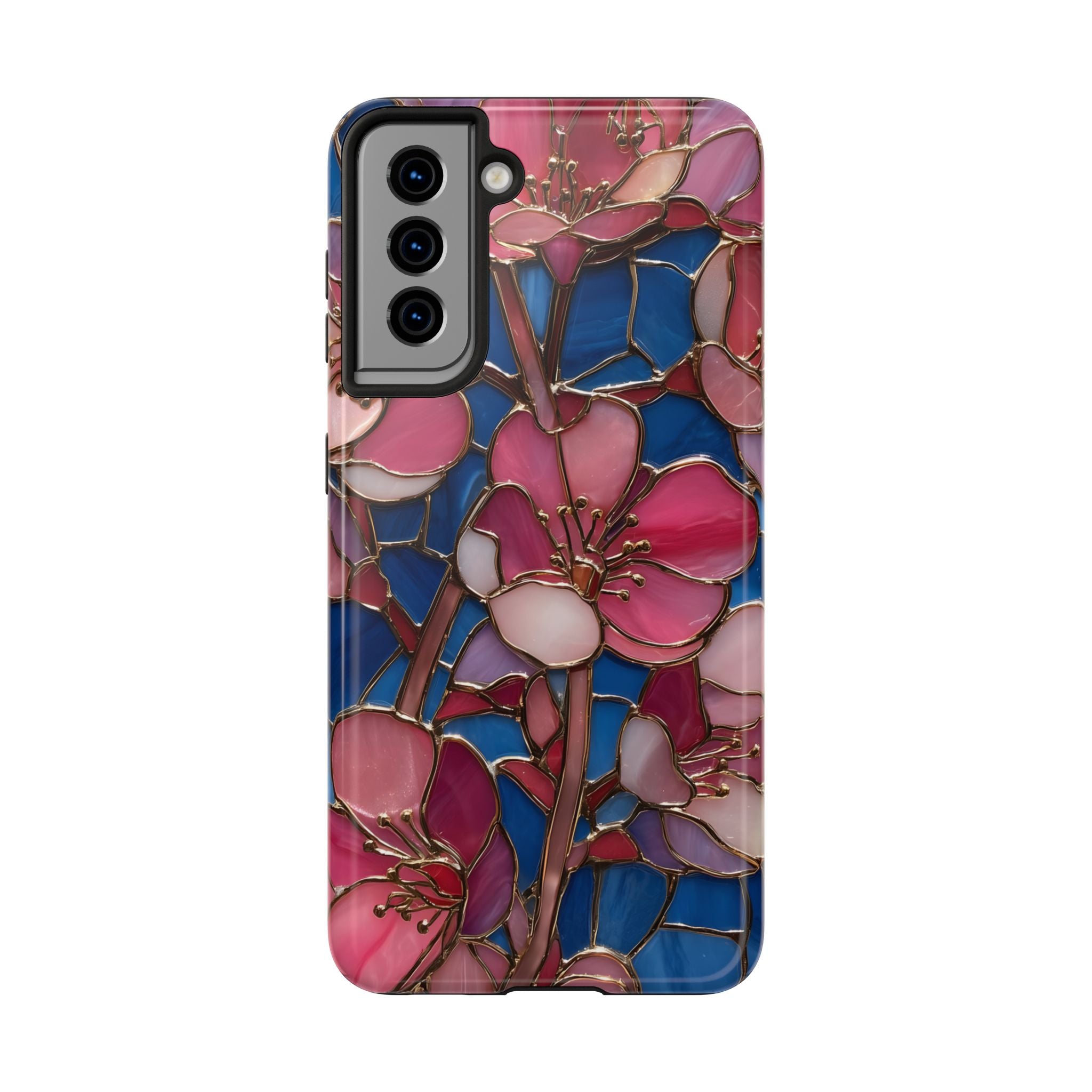 Floral Stained Glass Inspired Phone Case for iPhone and Samsung Galaxy Series