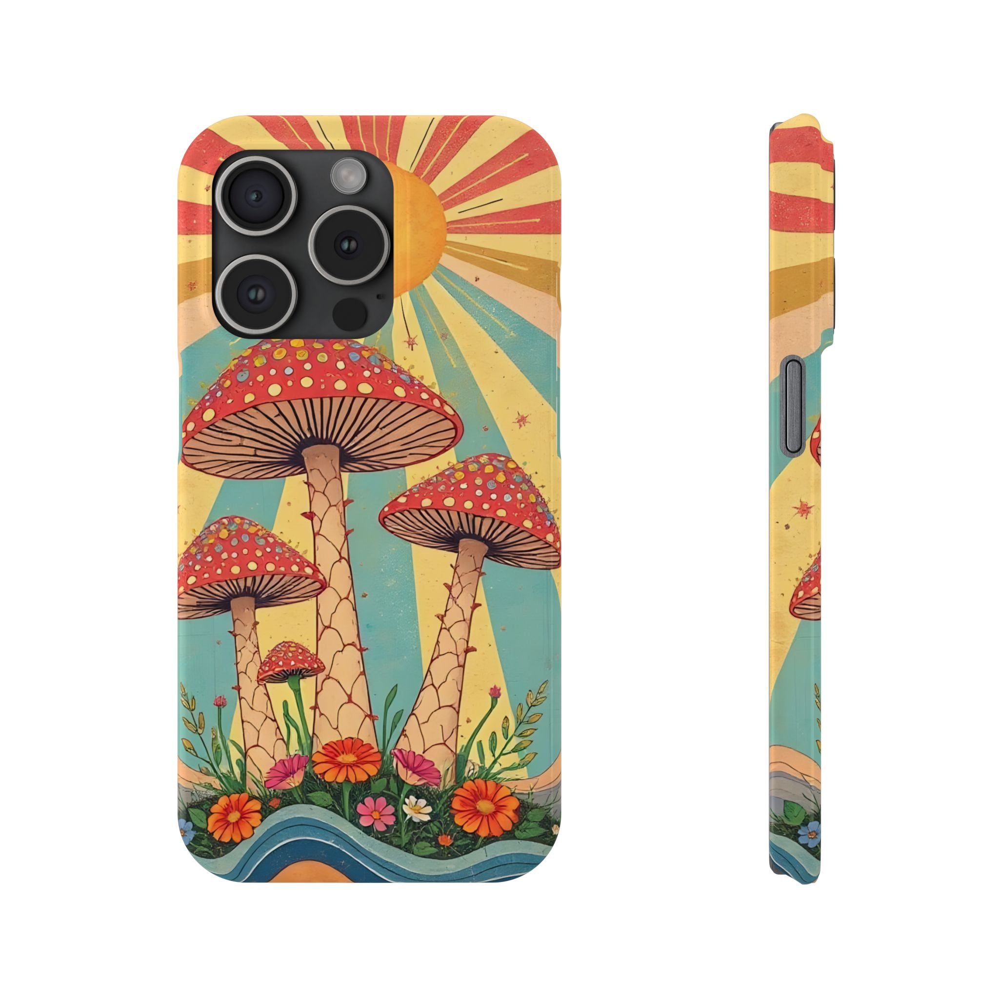 Colorful Cottagecore Slim Phone Case for iPhone and Samsung Galaxy Series