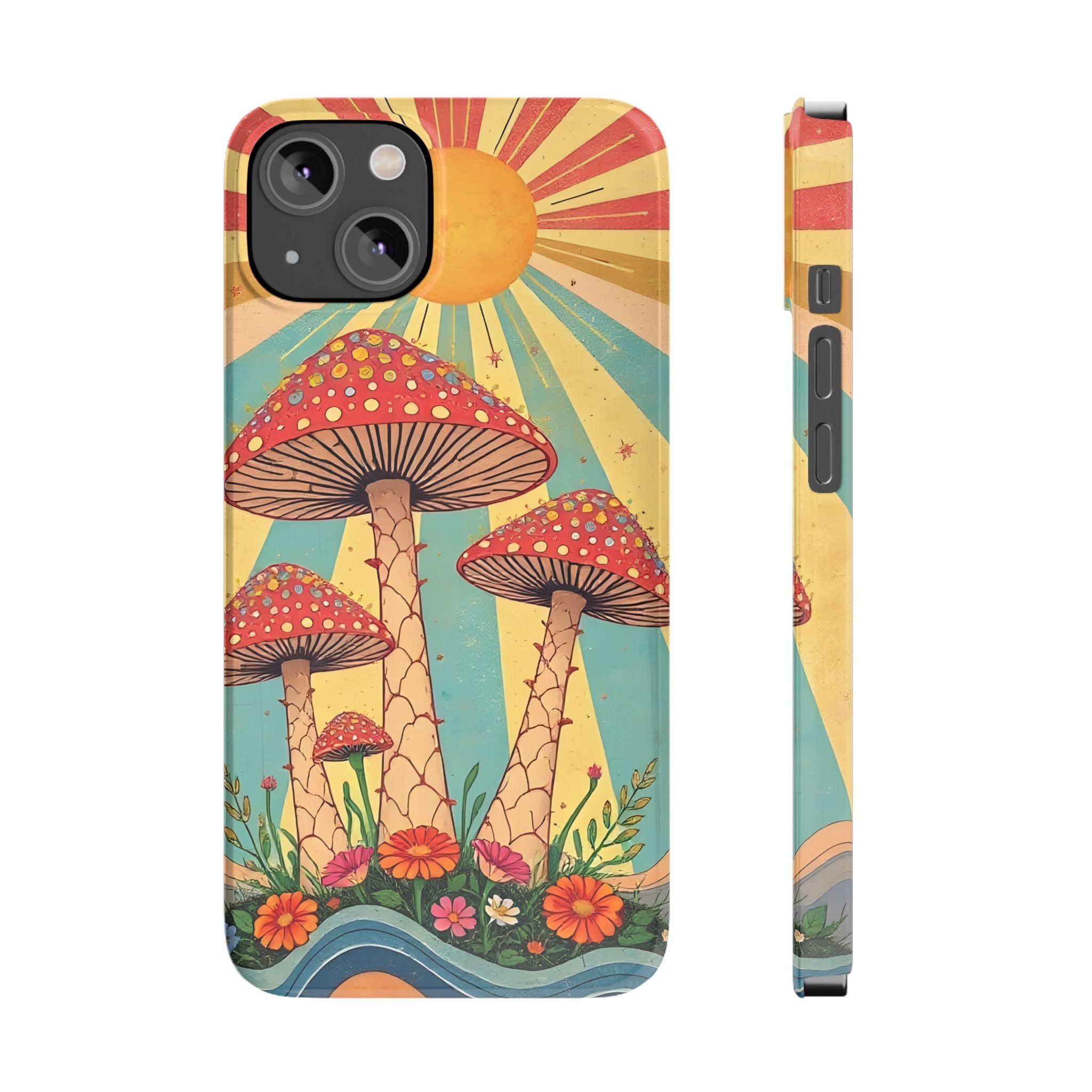 Colorful Cottagecore Slim Phone Case for iPhone and Samsung Galaxy Series