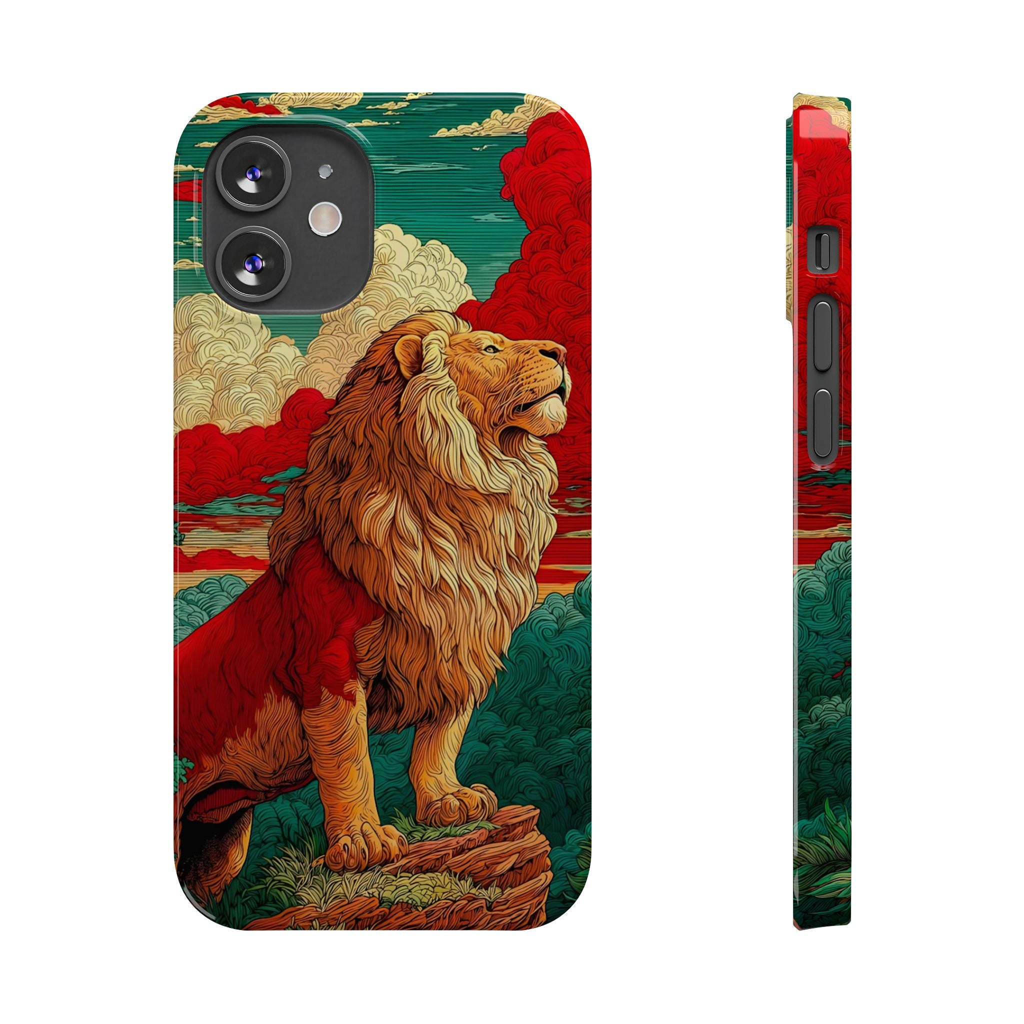 Lion Animal Motif Phone Case for iPhone