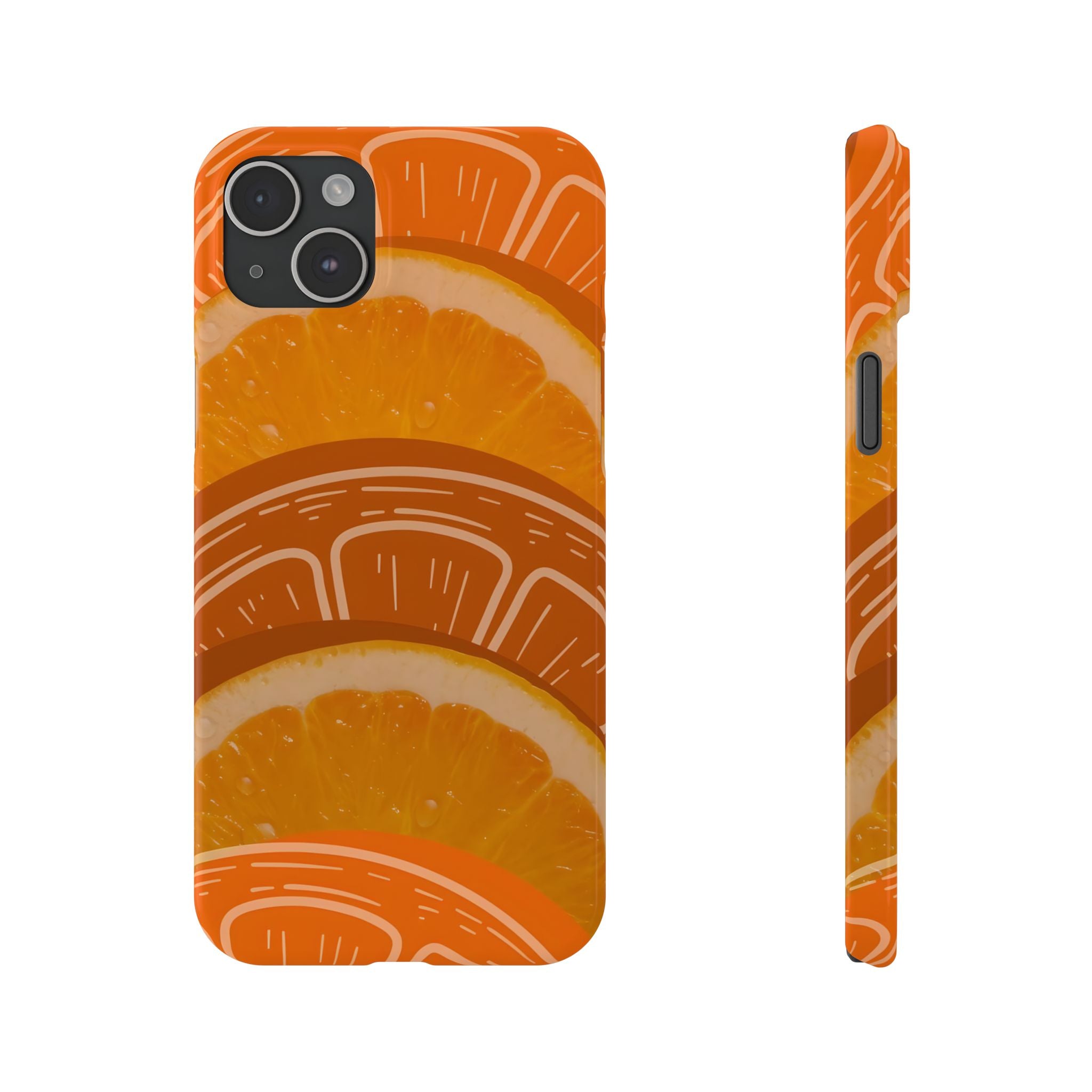 Orange Slice Pattern Slim Phone Case for iPhone
