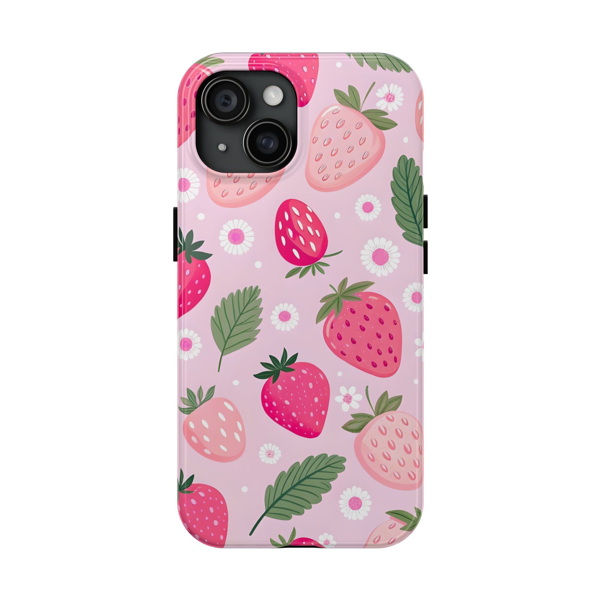 Pink Strawberry Phone Case for iPhone and Samsung Galaxy Series
