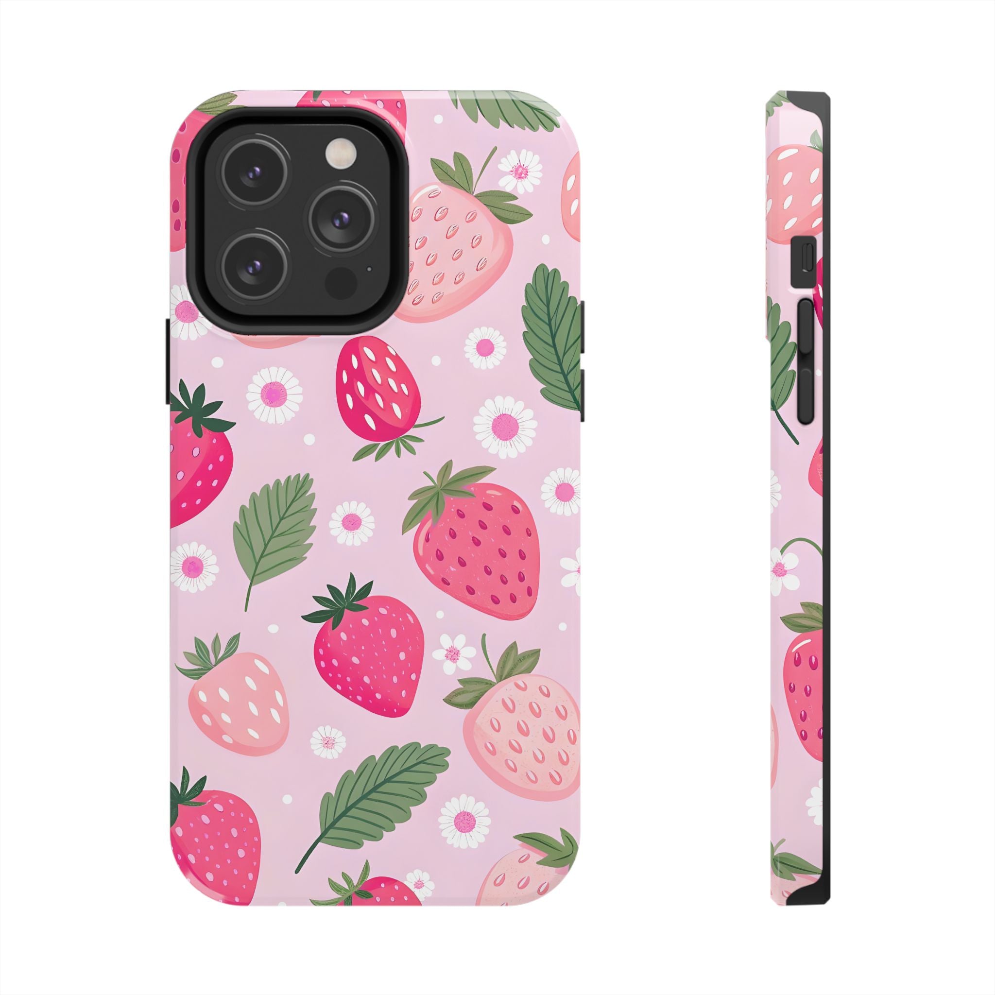 Pink Strawberry Phone Case for iPhone and Samsung Galaxy Series
