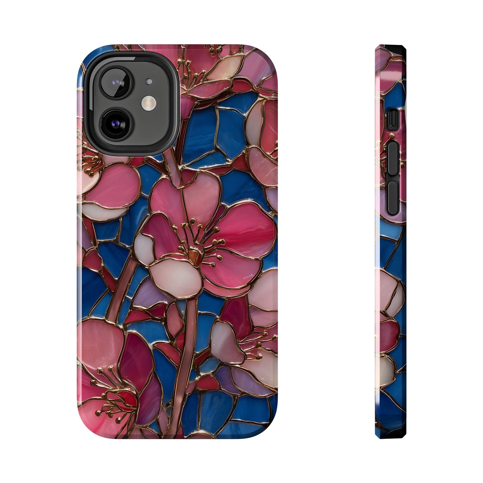 Floral Stained Glass Inspired Phone Case for iPhone and Samsung Galaxy Series