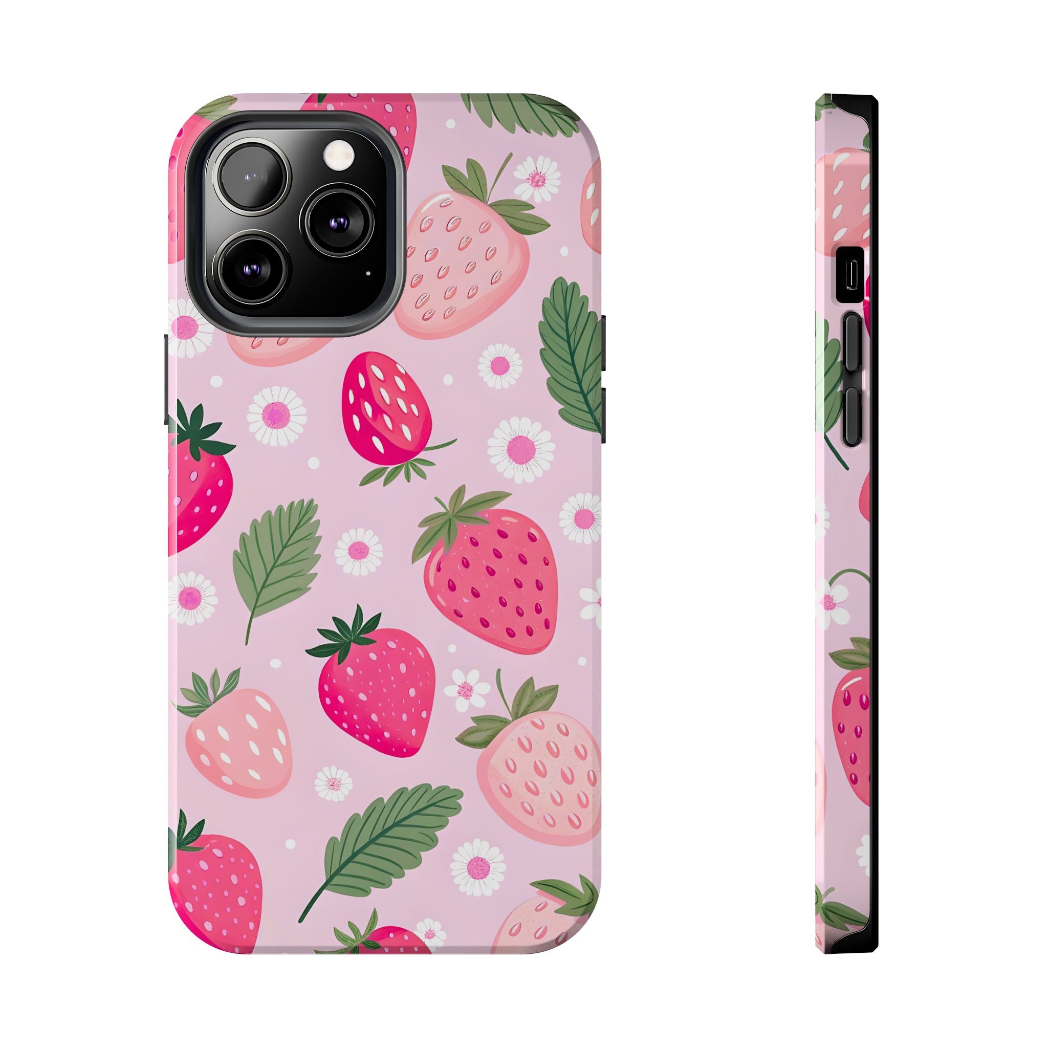 Pink Strawberry Phone Case for iPhone and Samsung Galaxy Series