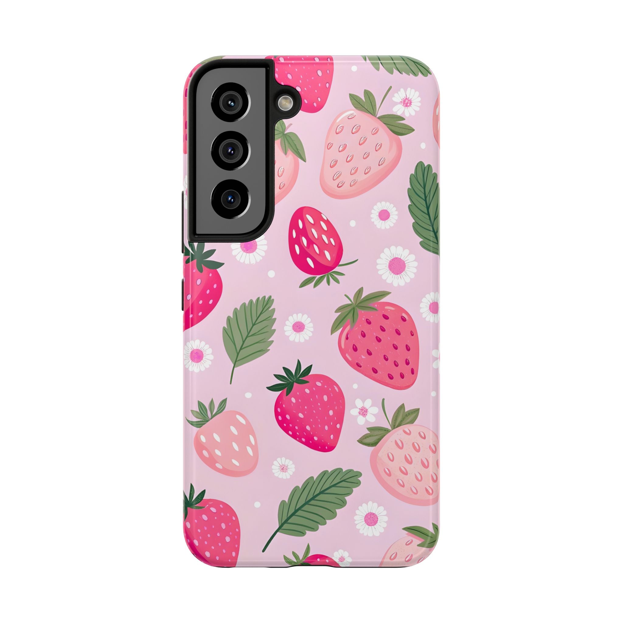 Pink Strawberry Phone Case for iPhone and Samsung Galaxy Series