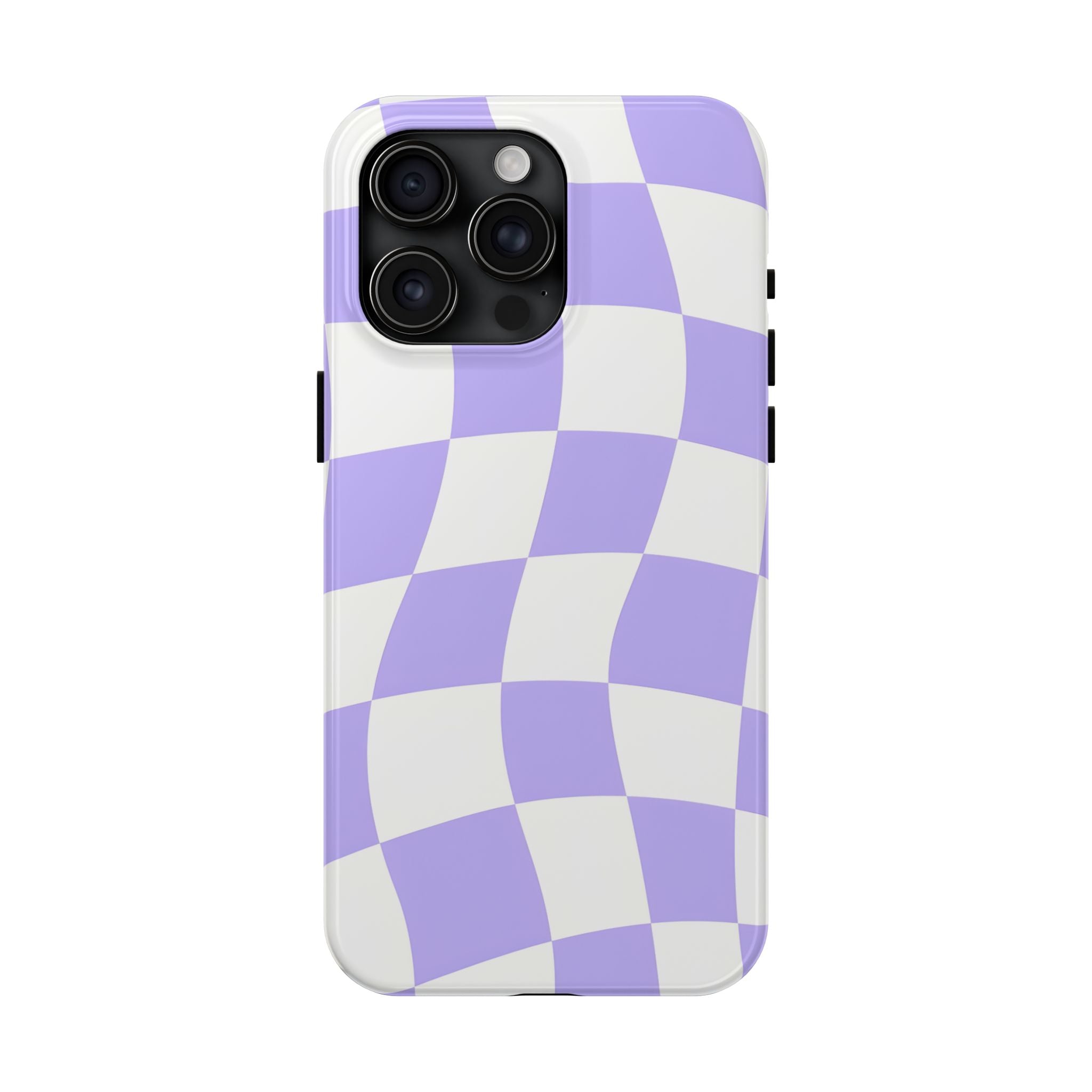Purple Checkered Tough Phone Case for iPhone and Samsung Galaxy Series