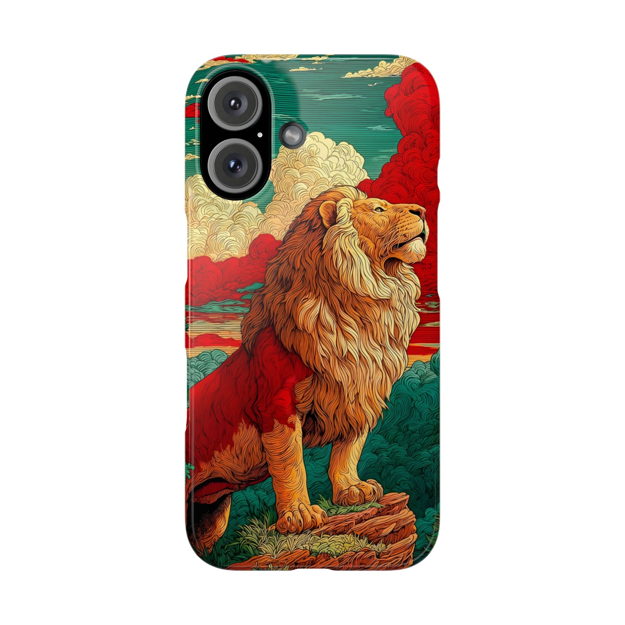 Lion Animal Motif Phone Case for iPhone
