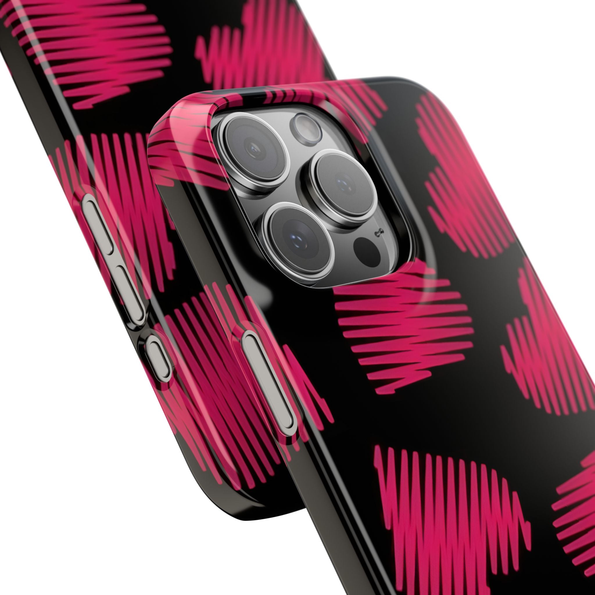 Red Black Heart Phone Case for iPhone