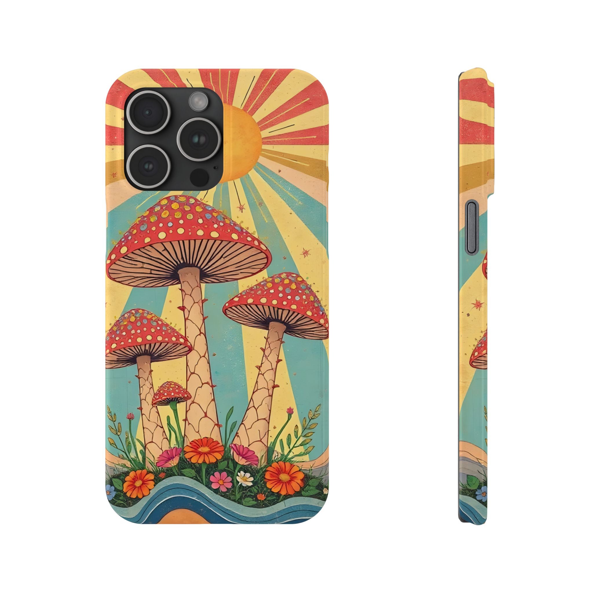 Colorful Cottagecore Slim Phone Case for iPhone and Samsung Galaxy Series