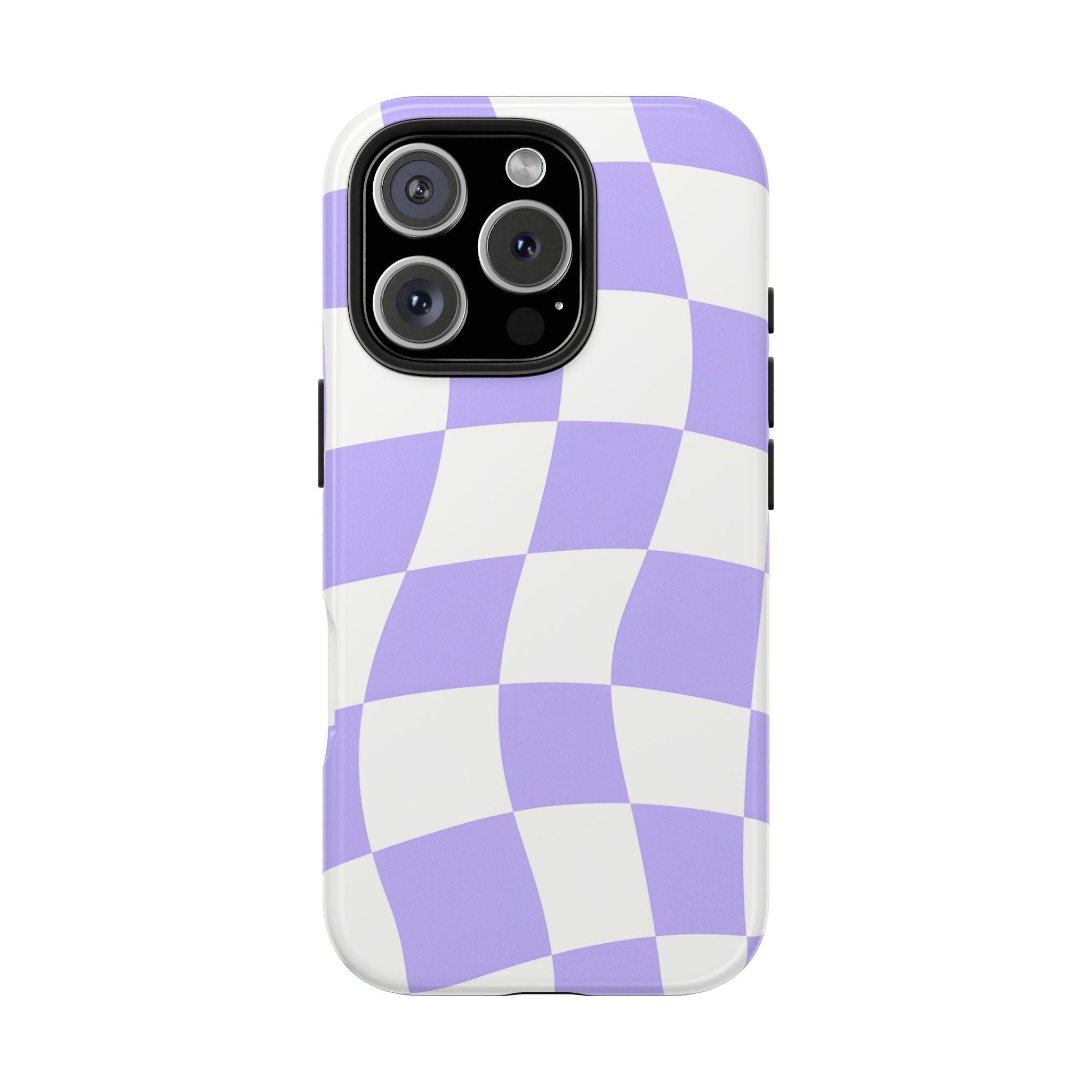 Purple Checkered Tough Phone Case for iPhone and Samsung Galaxy Series