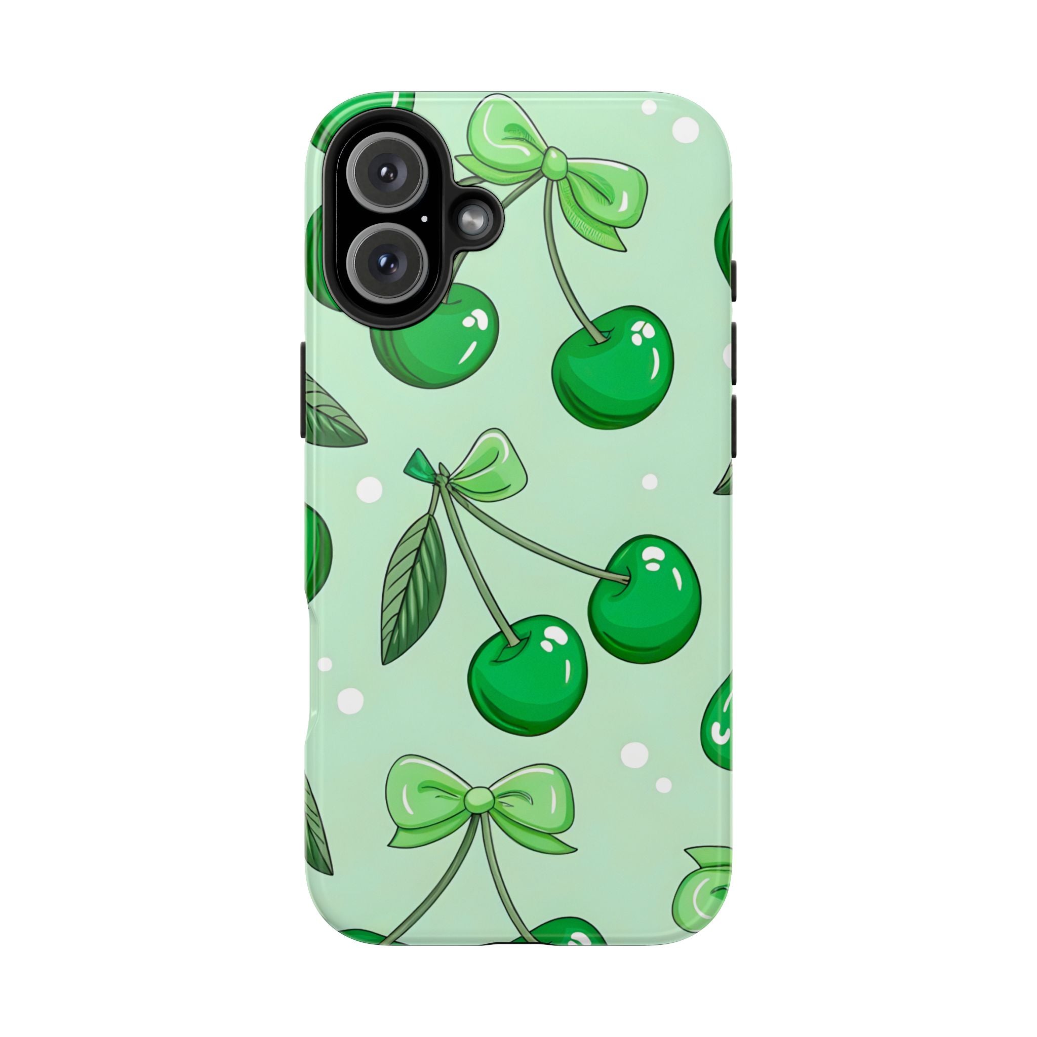 Green Cherry Phone Case for iPhone and Samsung Galaxy Series