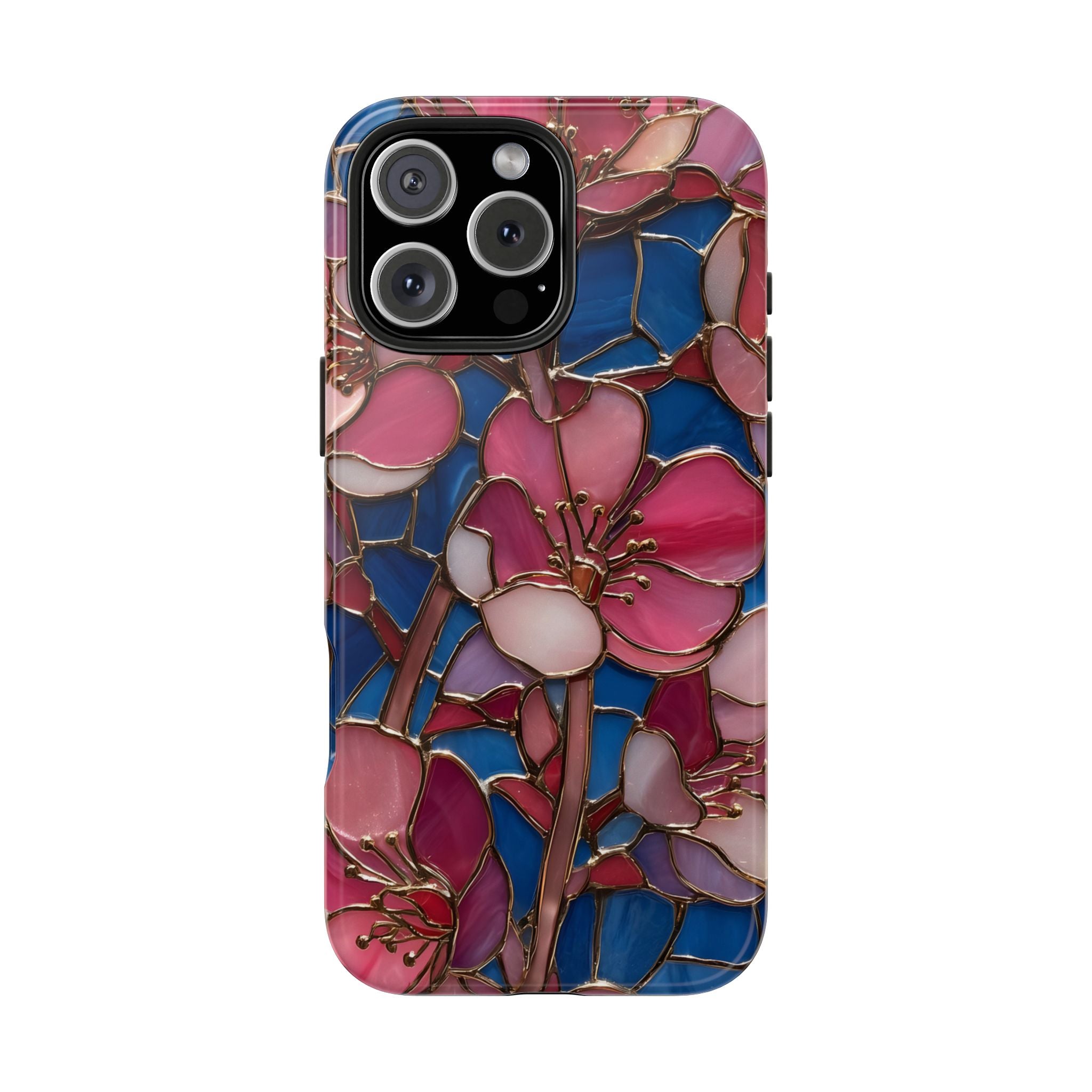 Floral Stained Glass Inspired Phone Case for iPhone and Samsung Galaxy Series