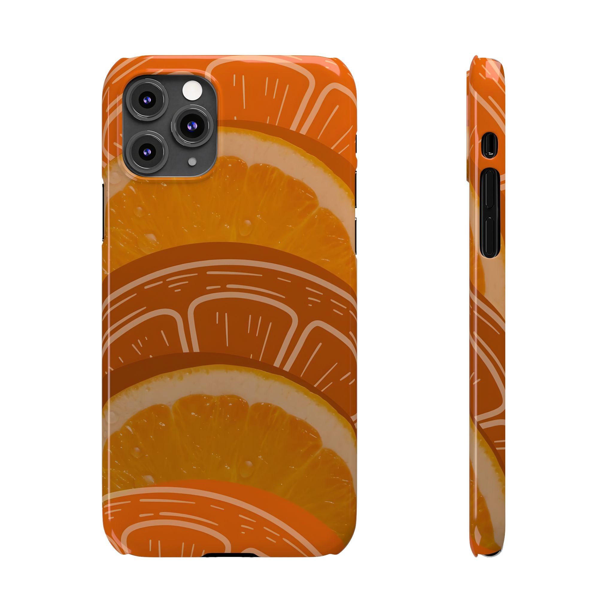Orange Slice Pattern Slim Phone Case for iPhone