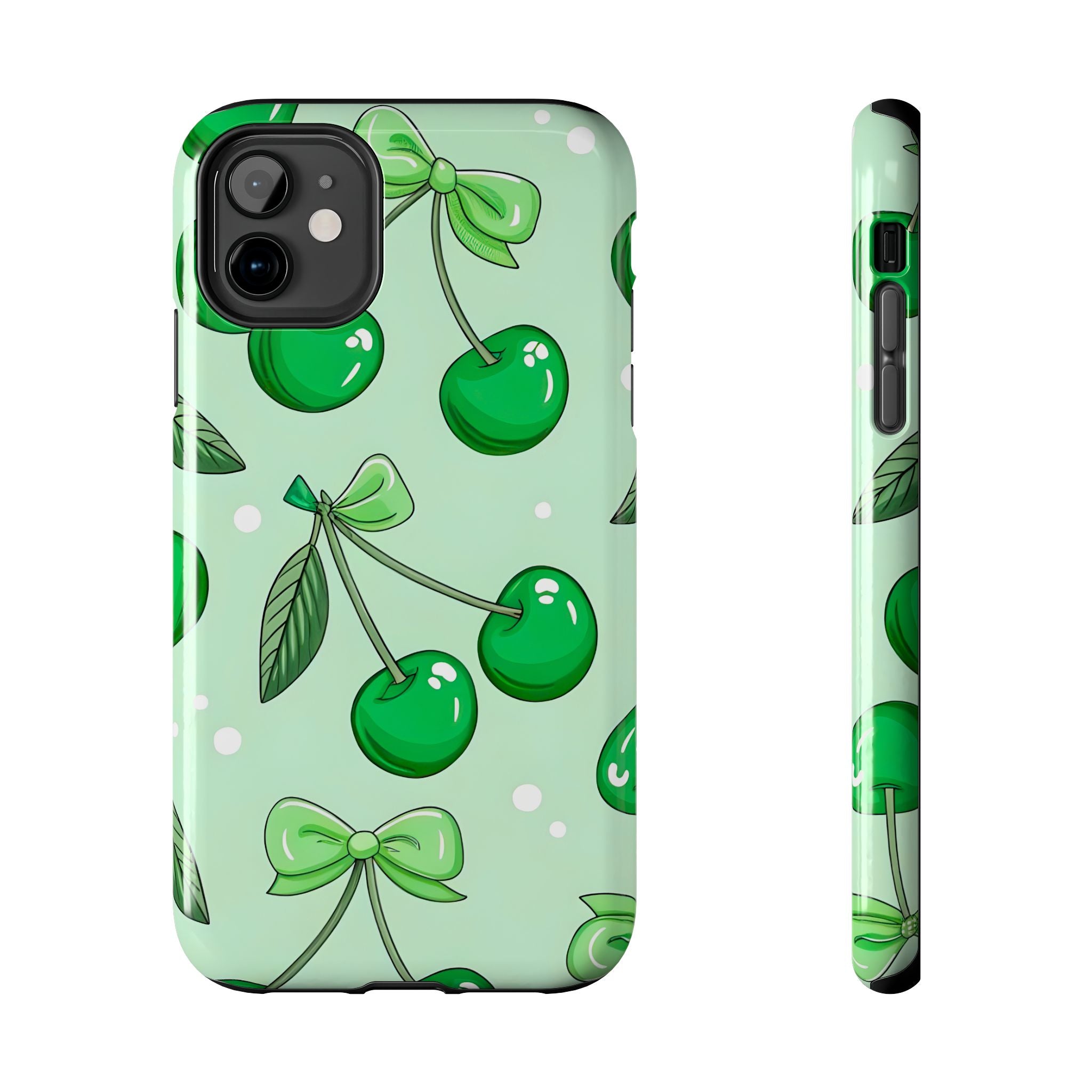 Green Cherry Phone Case for iPhone and Samsung Galaxy Series