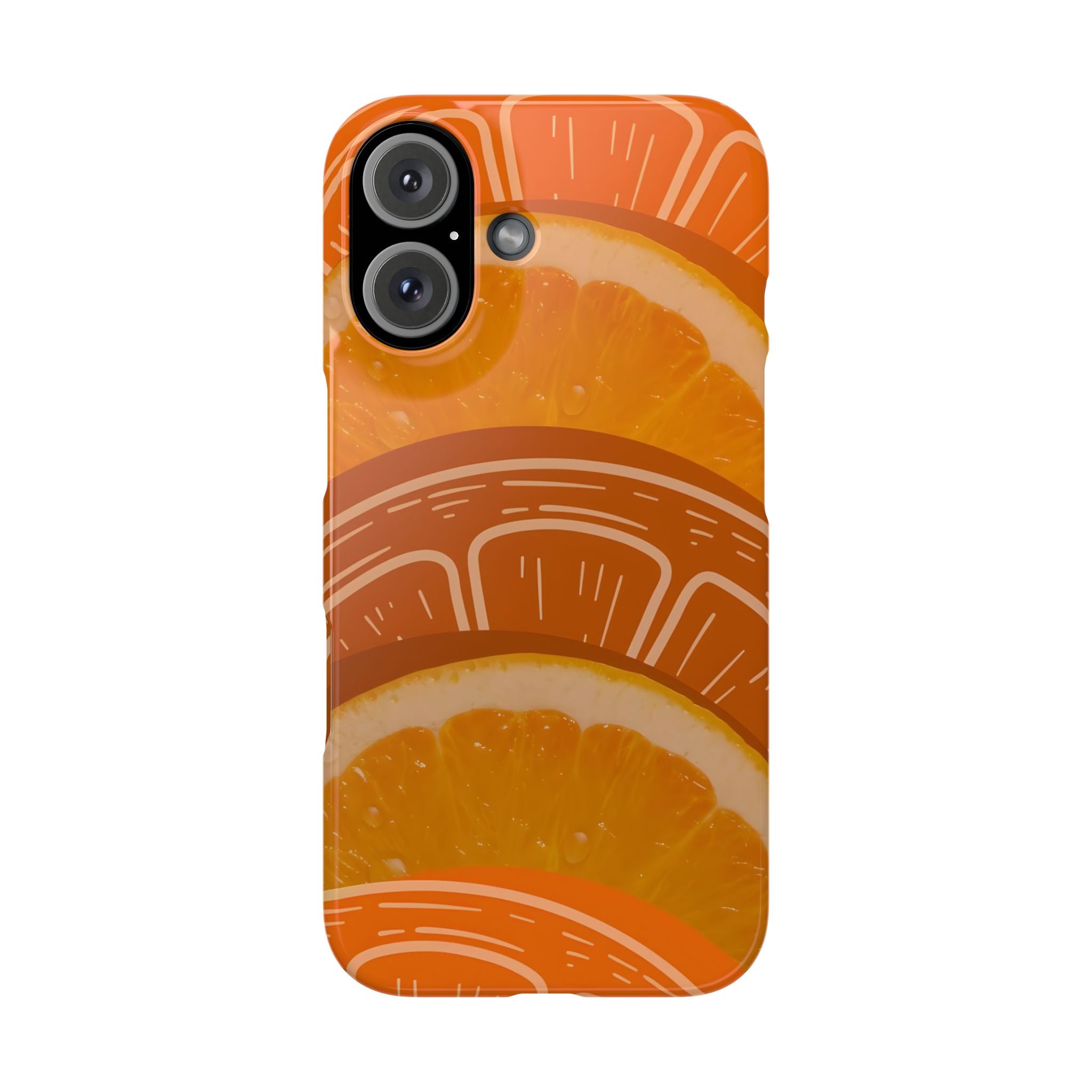 Orange Slice Pattern Slim Phone Case for iPhone
