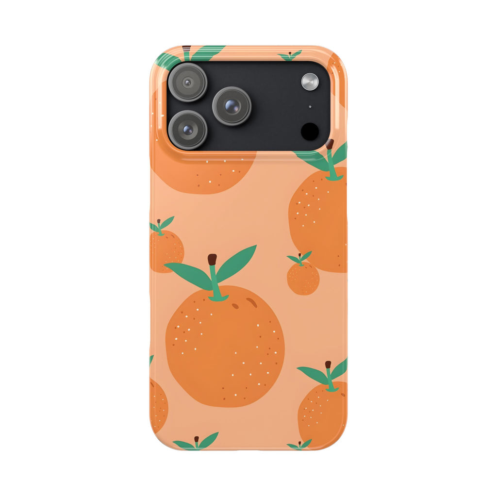 Round Oranges Slim Phone Case for iPhone