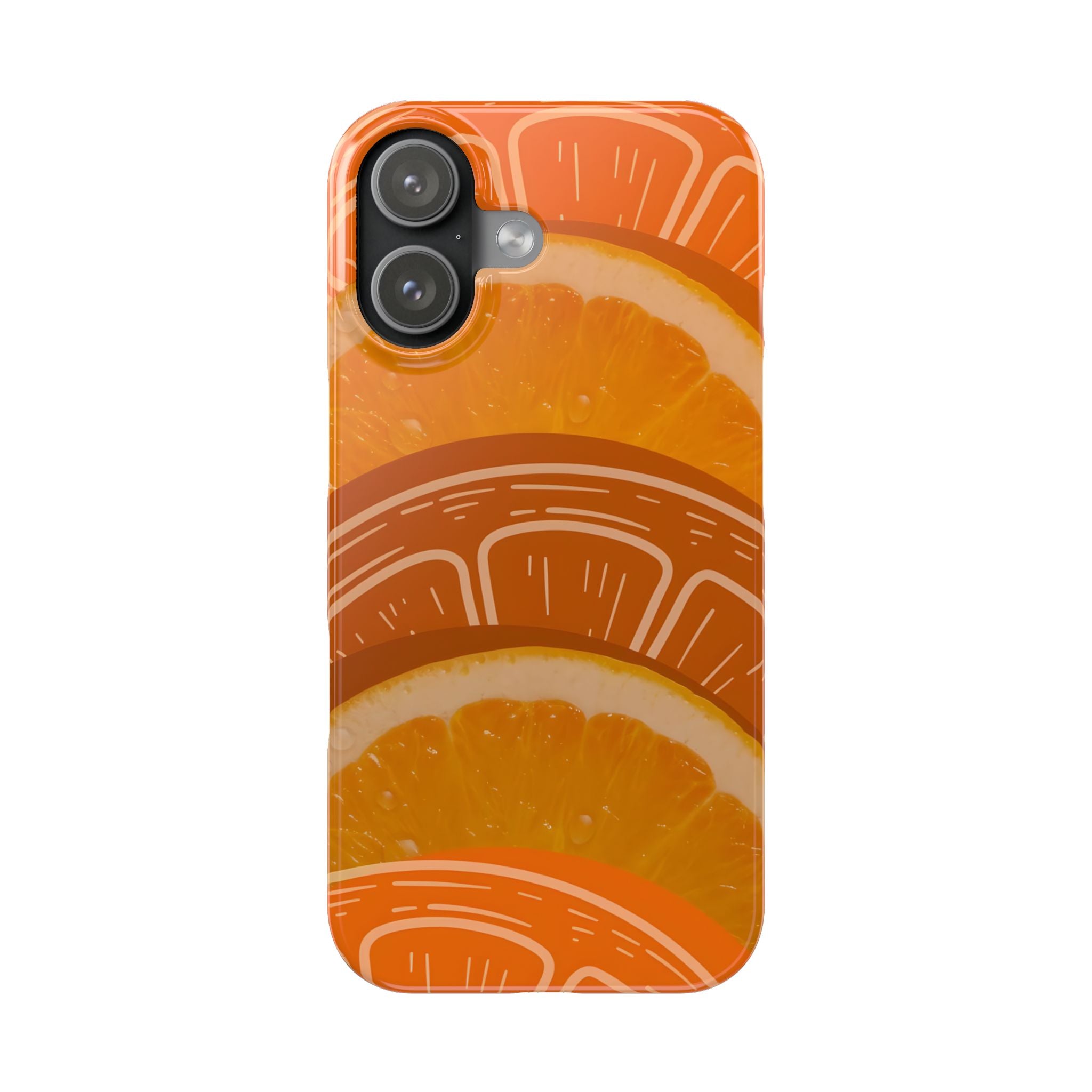Orange Slice Pattern Slim Phone Case for iPhone