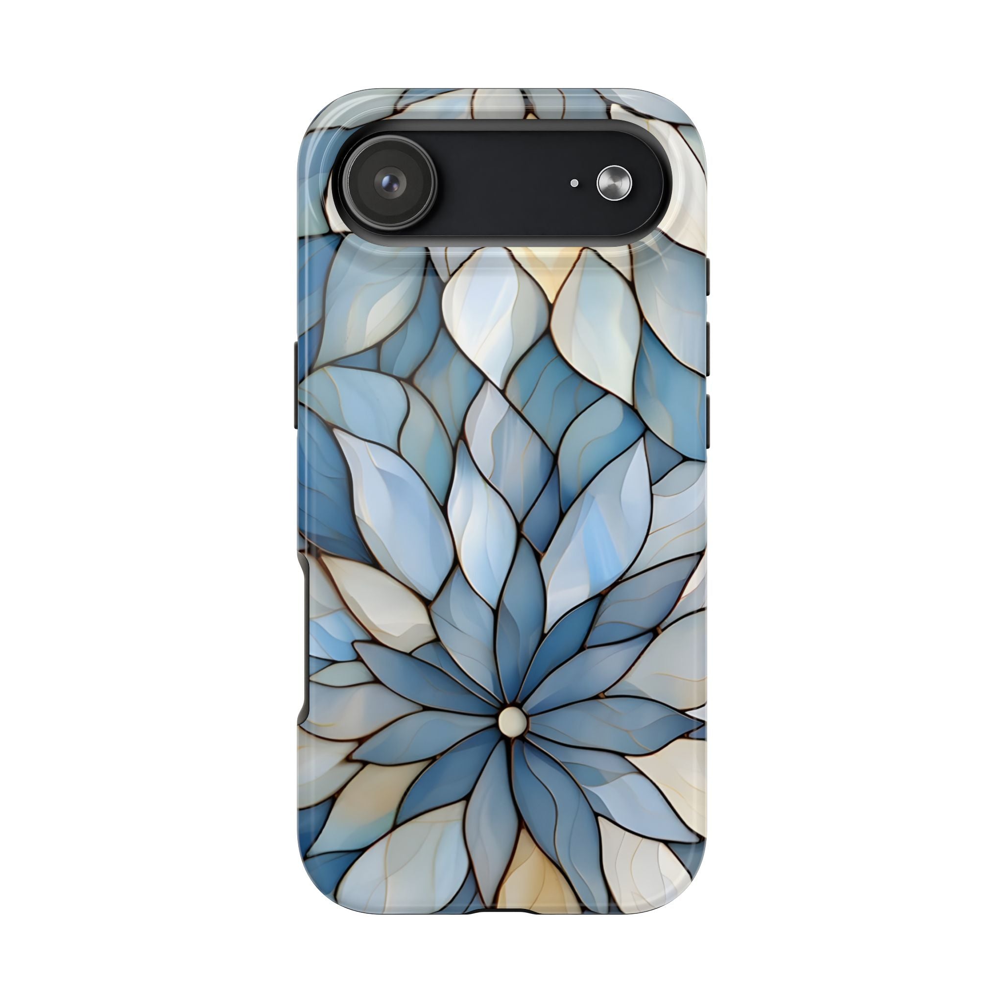 Blue Stained Glass Inspired Phone Case for iPhone and Samsung Galaxy Series