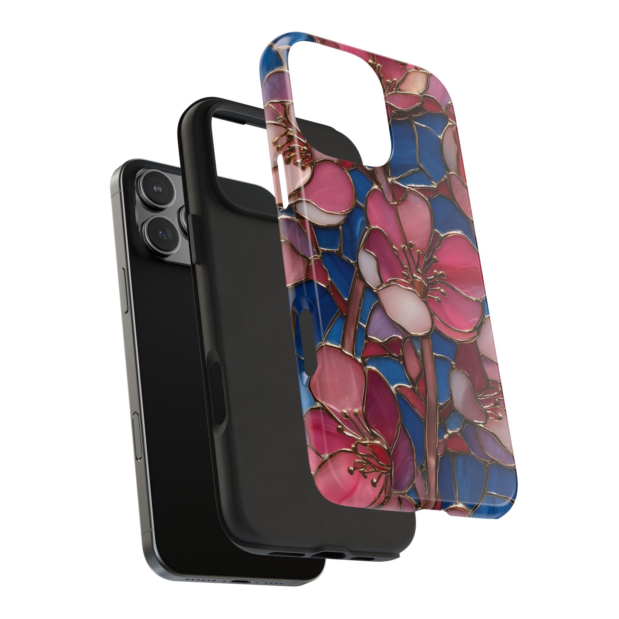 Floral Stained Glass Inspired Phone Case for iPhone and Samsung Galaxy Series