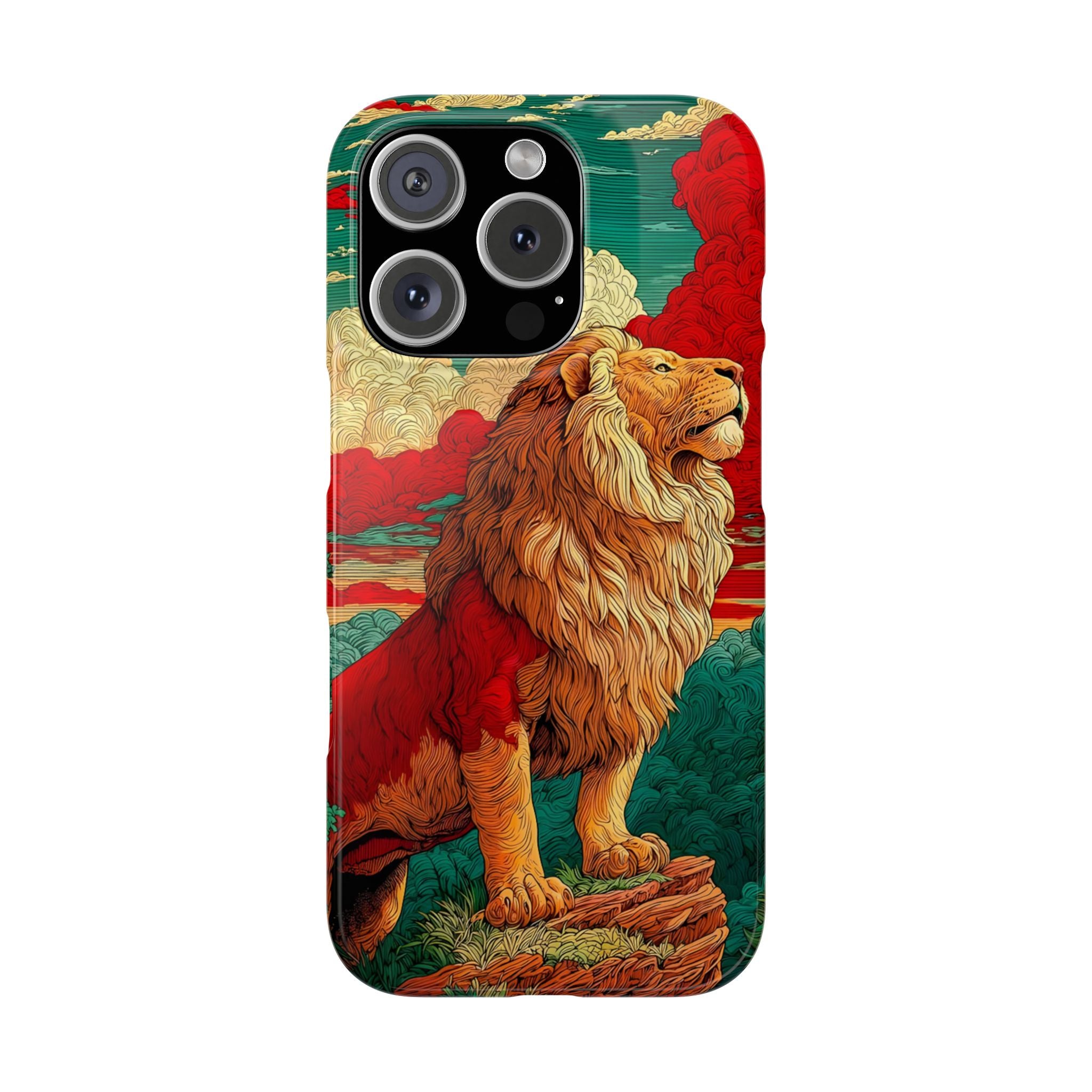 Lion Animal Motif Phone Case for iPhone