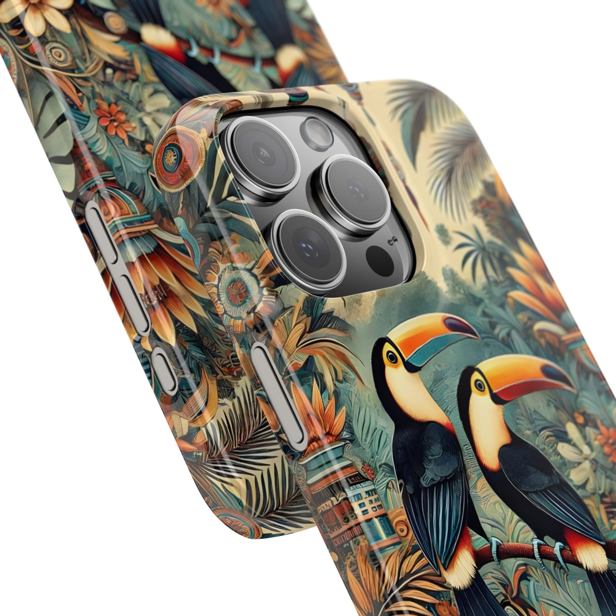 Toucan Bird Animal Motif Slim Phone Case for iPhone