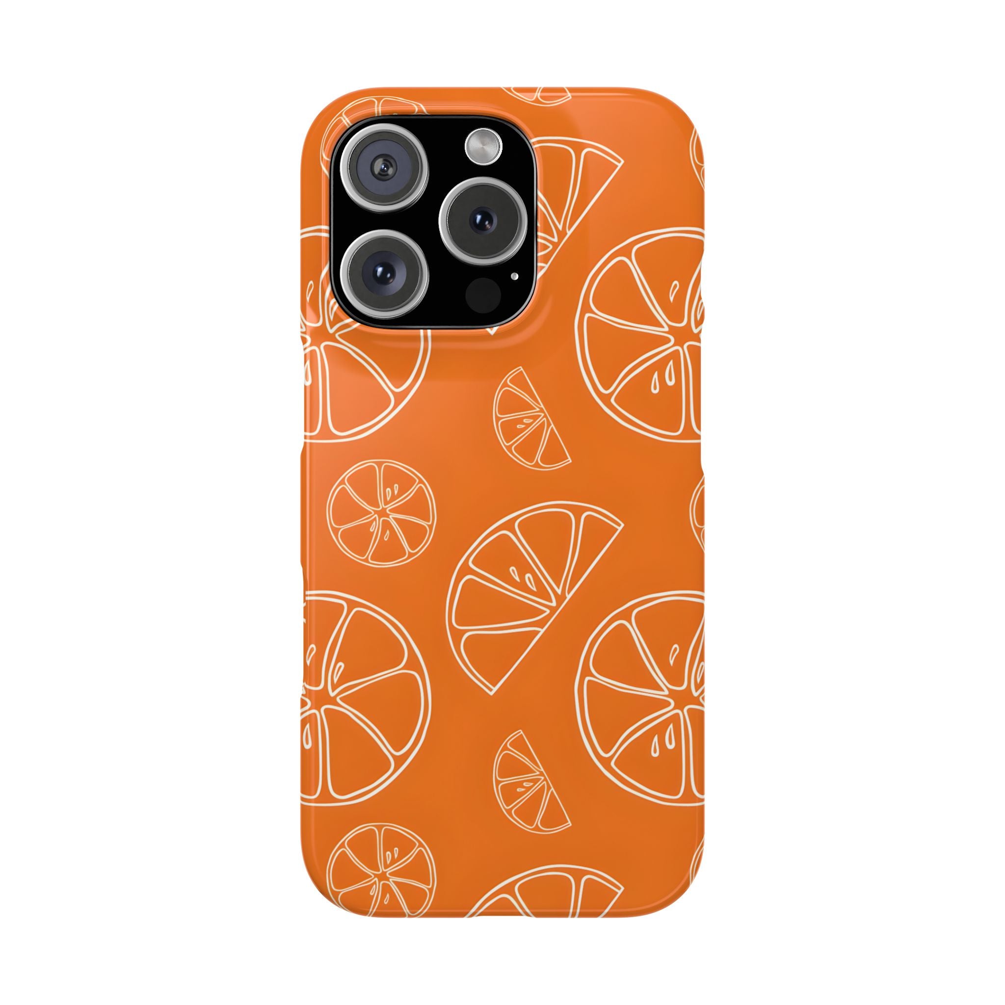 Citrus Orange Slices Slim Phone Case for iPhone