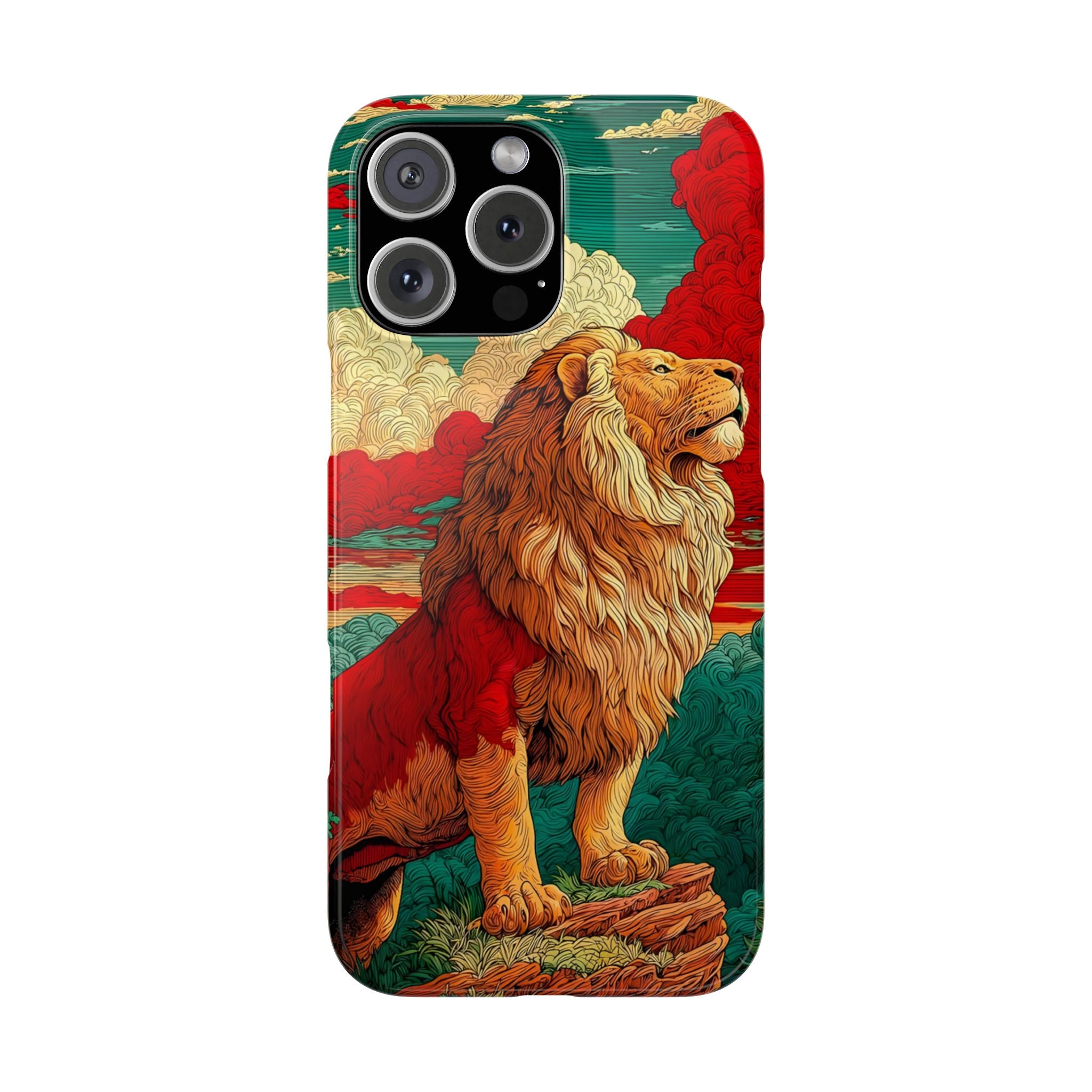 Lion Animal Motif Phone Case for iPhone